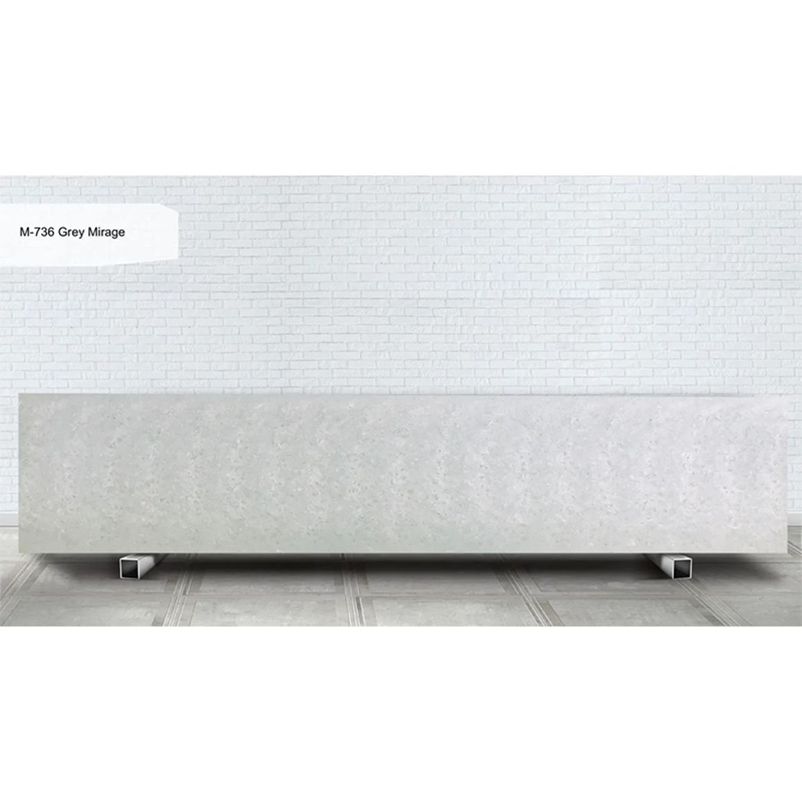 Лист акриловый Grandex Marble Ocean M-736 Grey Mirag 3680х760х12 Лист акриловый Grandex Marble Ocean M-736 Grey Mirag 3680х760х12