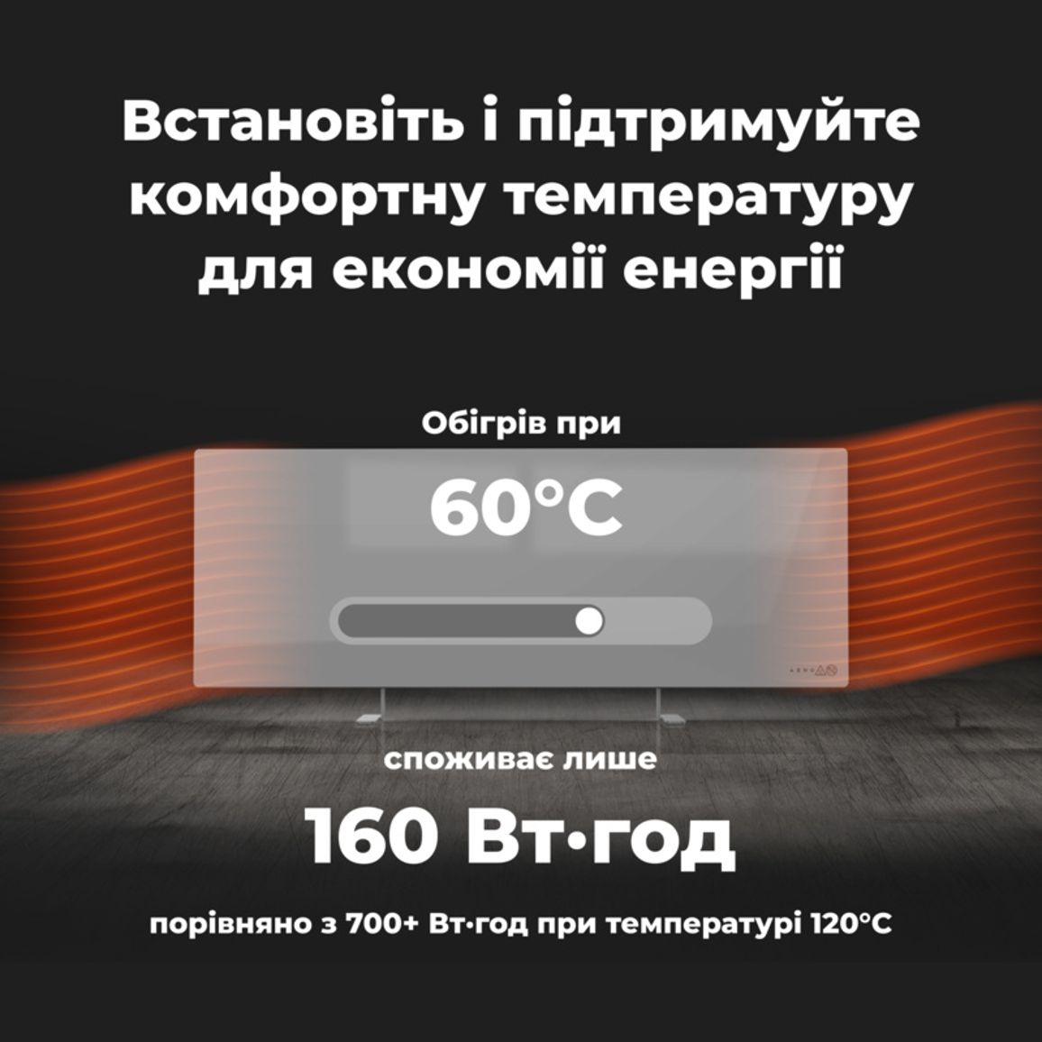 Обігрівач Premium Eco Smart Heater, 700W, Led display GH5S LED (AGH0005S) AENO