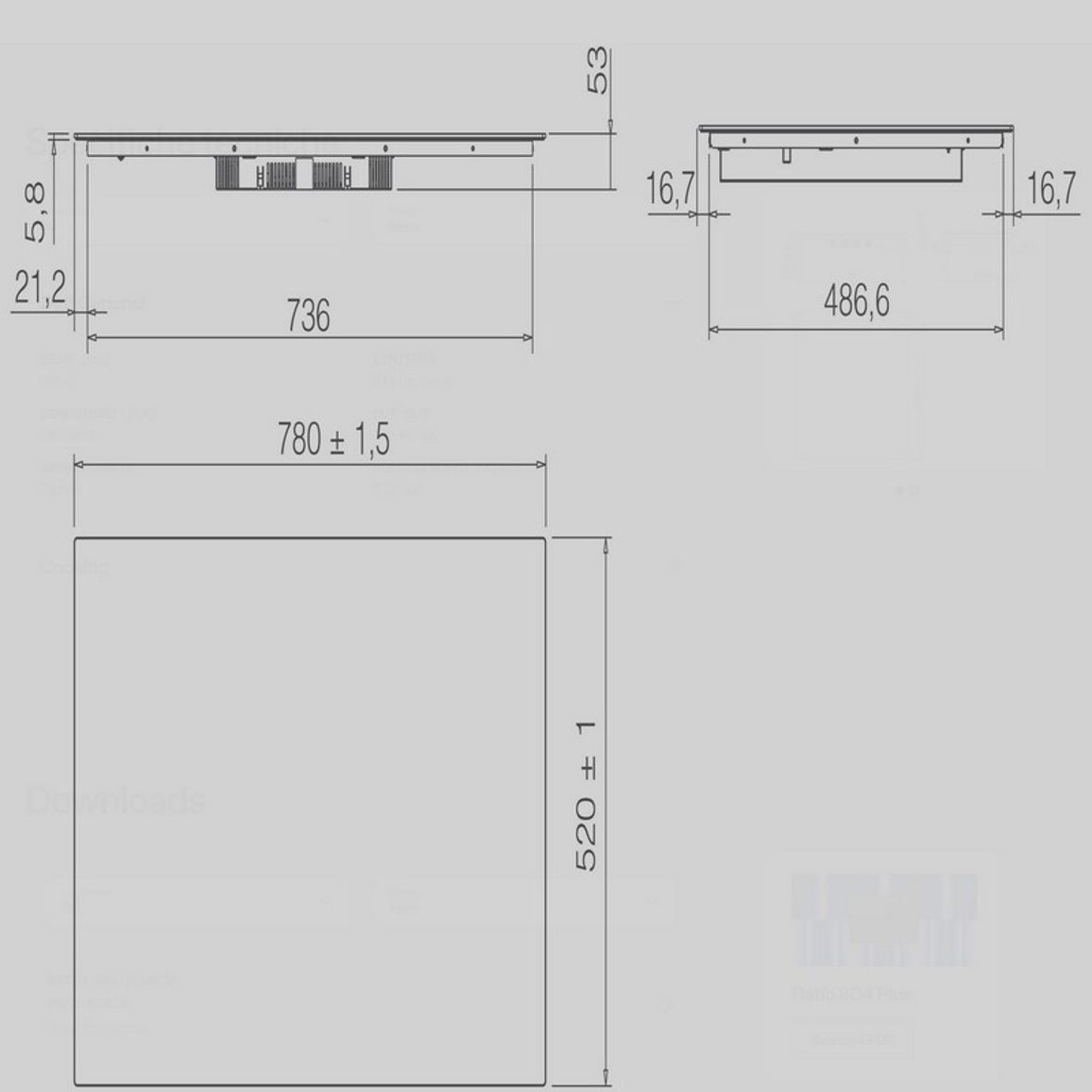 Індукційна варильна поверхня RATIO 804 PLUS BL ELICA Індукційна варильна поверхня RATIO 804 PLUS BL ELICA