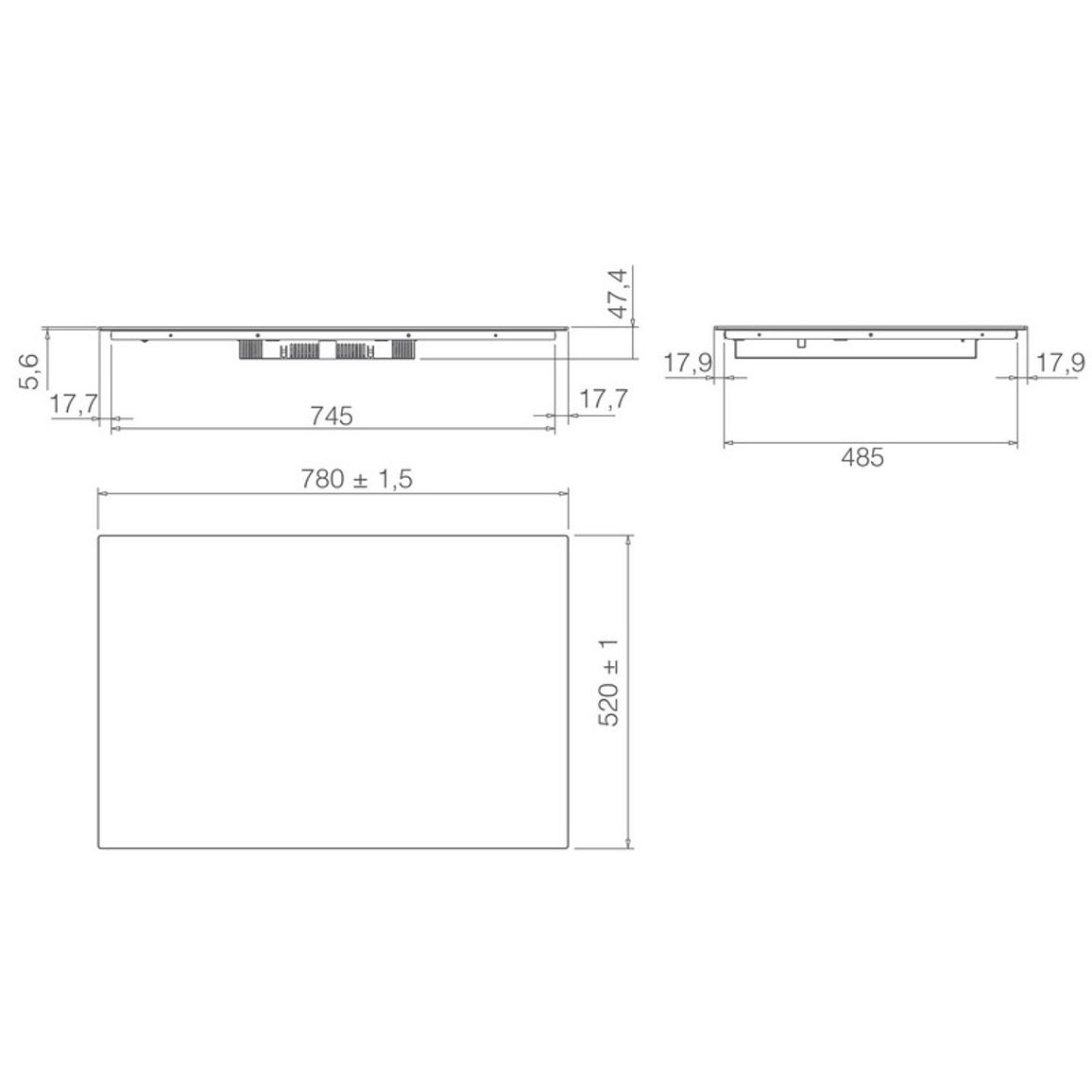 Індукційна варильна поверхня RATIO 804 PLUS CONNECT BL ELICA