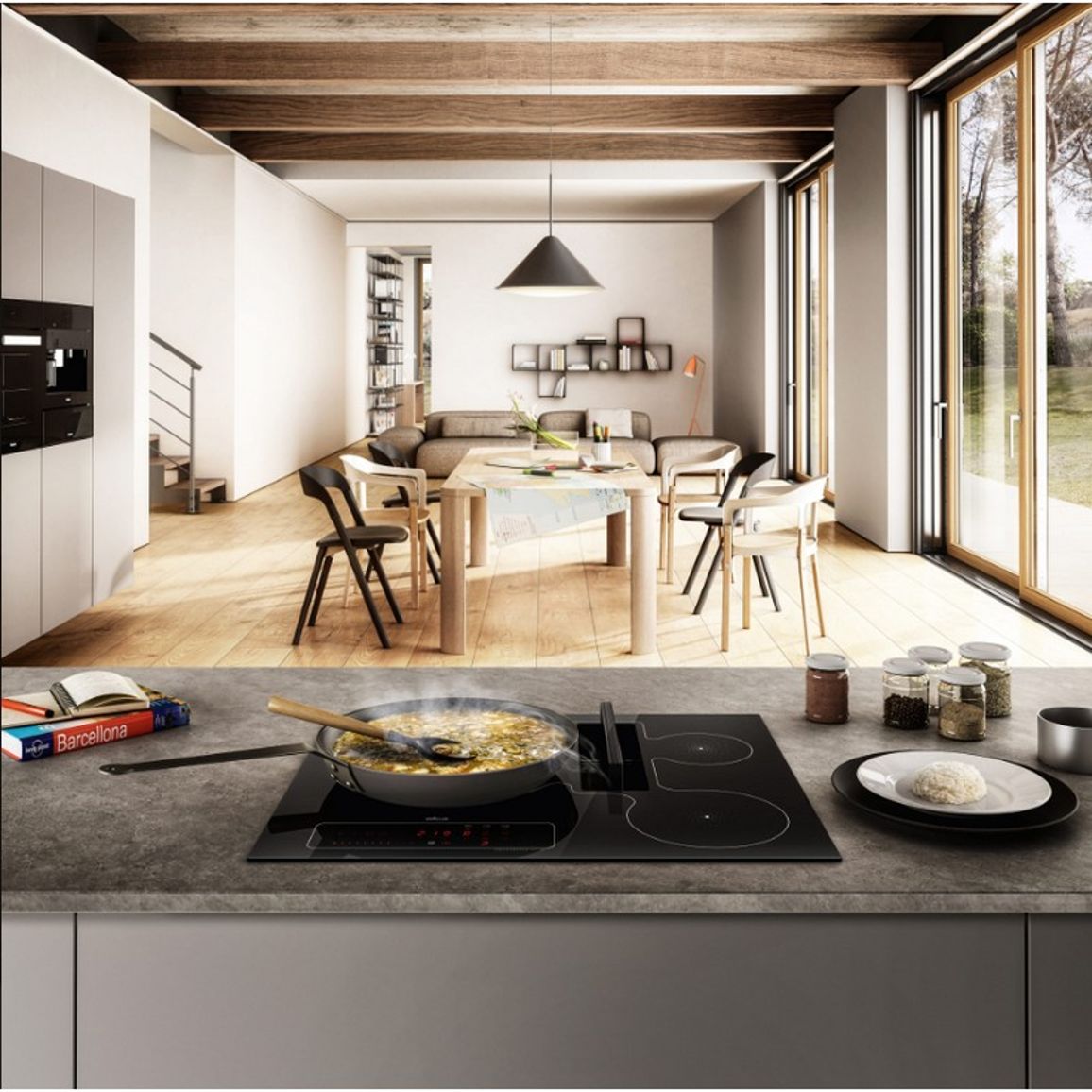 Індукційна варильна поверхня NIKOLATESLA FIT 3Z BL/A/60 ELICA Індукційна варильна поверхня NIKOLATESLA FIT 3Z BL/A/60 ELICA