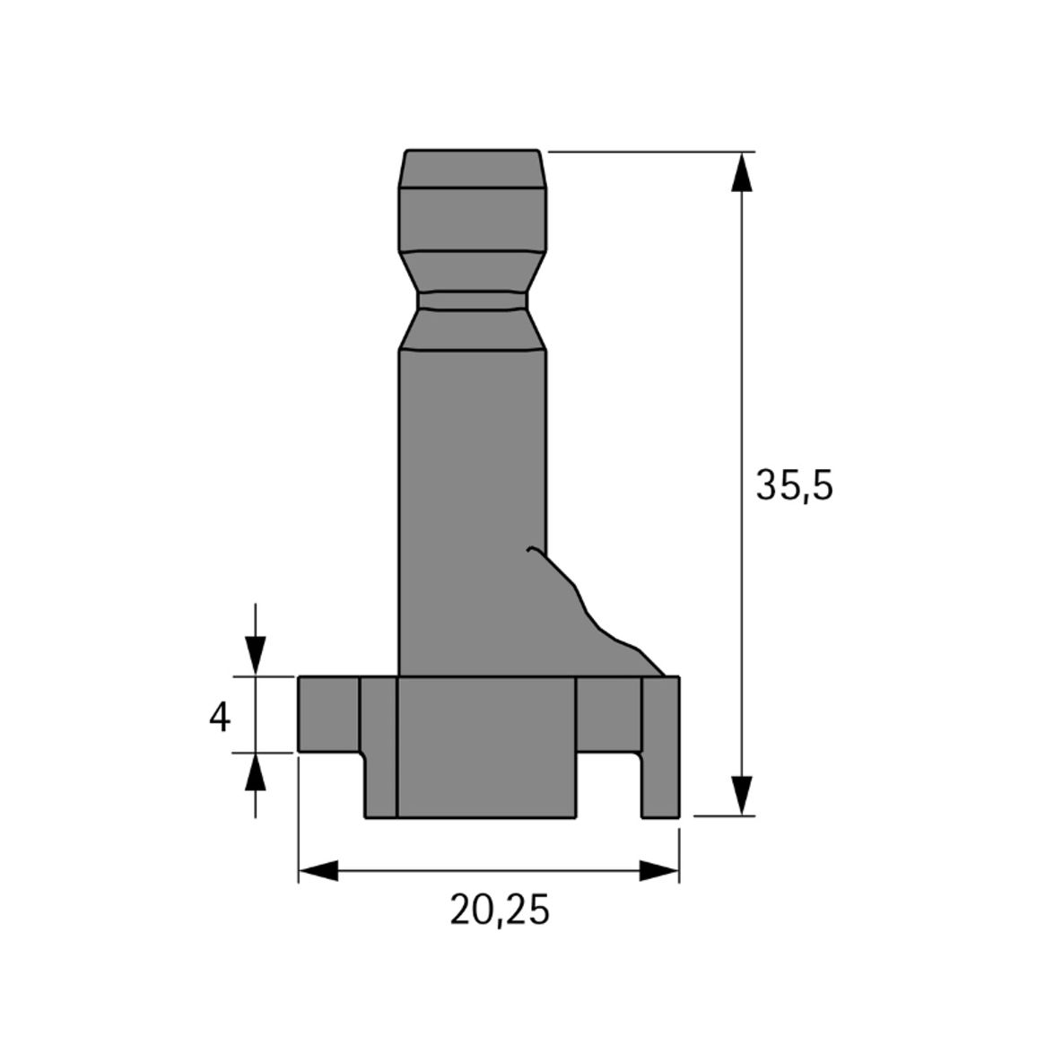 FurnSpin CADRO адаптер вертикального профиля, черный матовый (9352251) Hettich