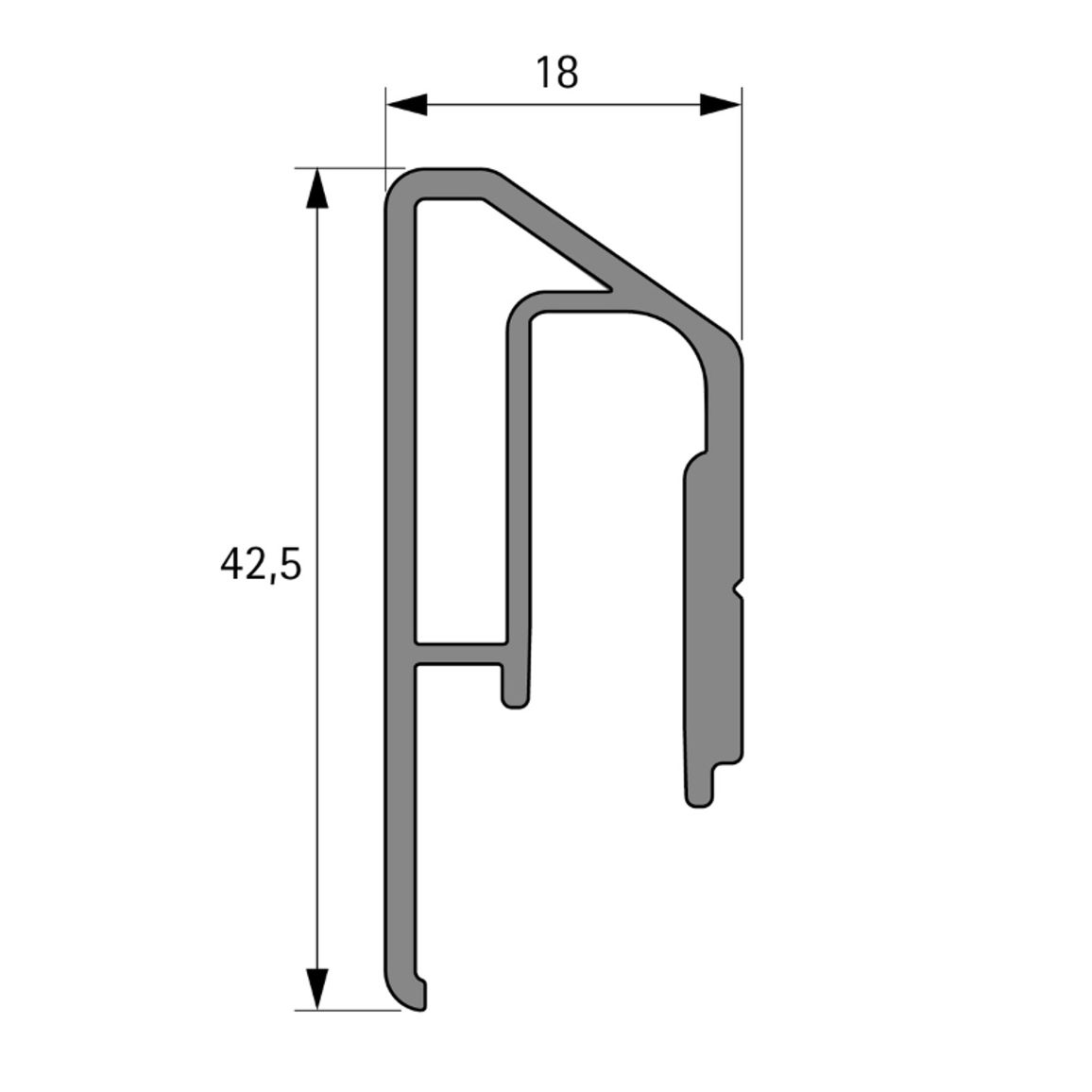 FurnSpin CADRO горизонтальный профиль, черный матовый (9352269) Hettich FurnSpin CADRO горизонтальный профиль, черный матовый (9352269) Hettich