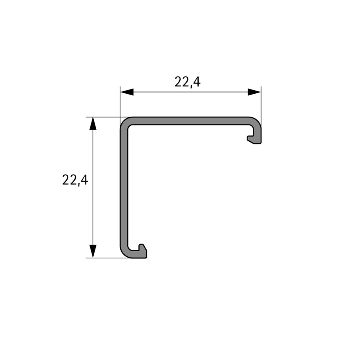 FurnSpin CADRO декоративний профіль, білий матовий (9352282) Hettich