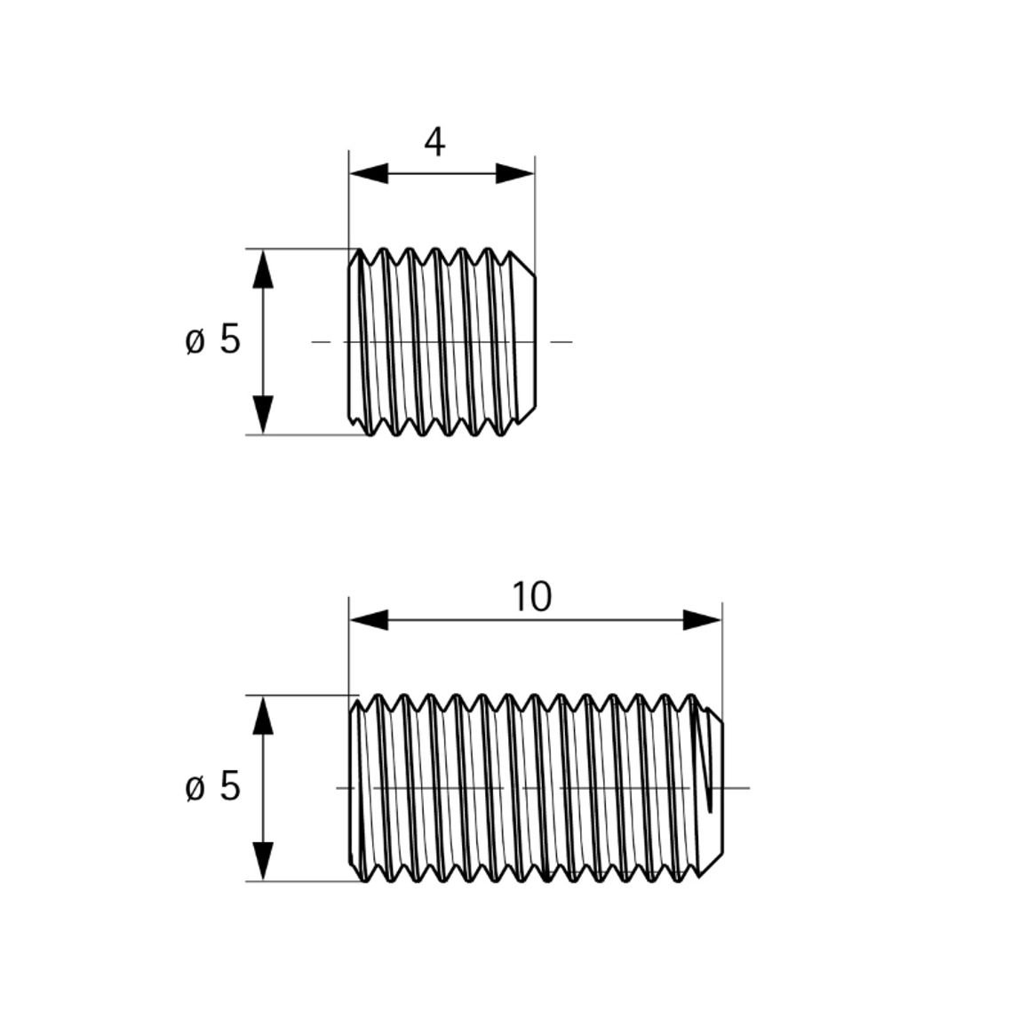 FurnSpin CADRO резьбовая шпилька, М5х10 черный матовый (9395536) Hettich