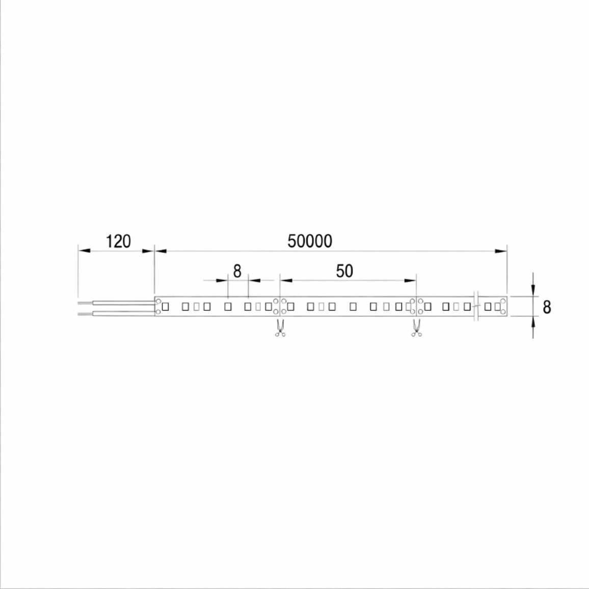 LED-стрічка 2835 SMD, 120 LEDs/m, 9.6W, 24V, IP20, тепле світло, 3000К NEW LED-стрічка 2835 SMD, 120 LEDs/m, 9.6W, 24V, IP20, тепле світло, 3000К NEW