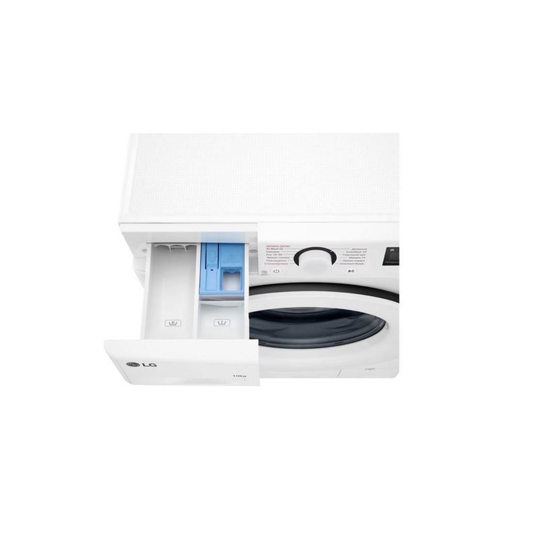 Пральна машина F4Y5RS3W повнорозмірна, 10кг, 1400, A, 57см, інвертор, білий LG