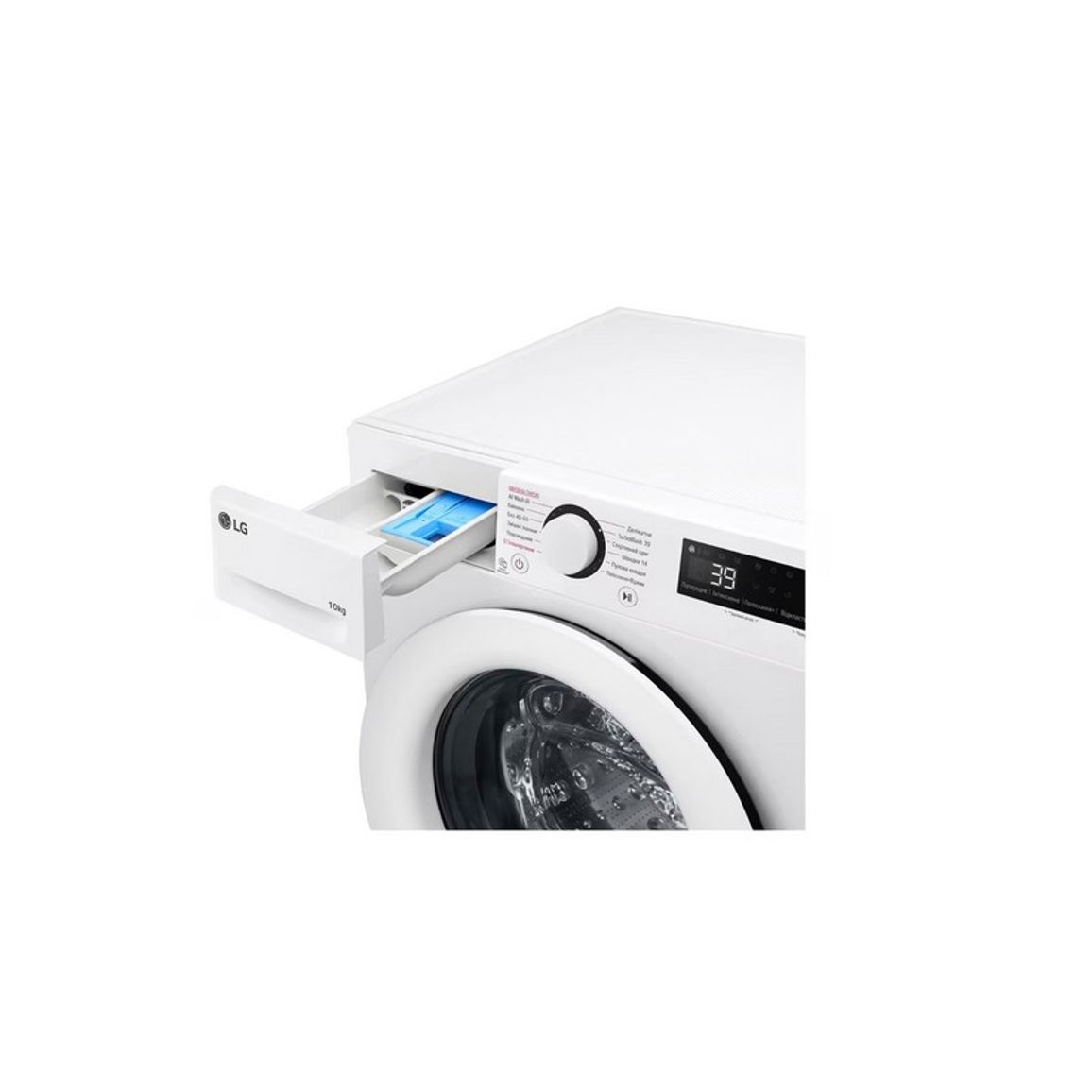 Пральна машина F4Y5RS3W повнорозмірна, 10кг, 1400, A, 57см, інвертор, білий LG