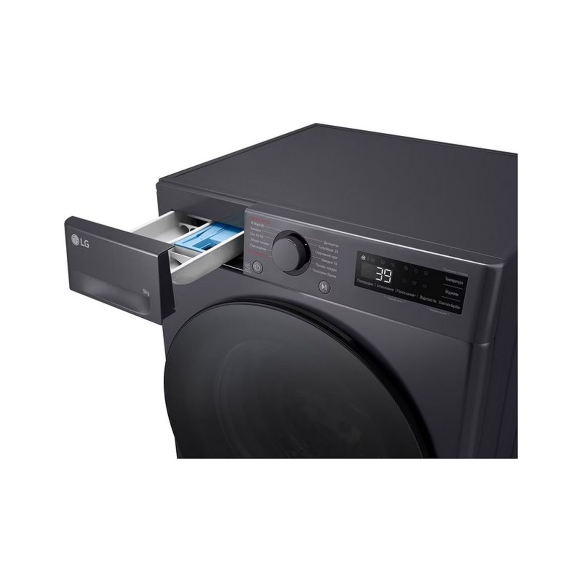 Пральна машина F2Y5FS5J вузька 9кг, 1200, A, 48см, інвертор, чорний LG Пральна машина F2Y5FS5J вузька 9кг, 1200, A, 48см, інвертор, чорний LG