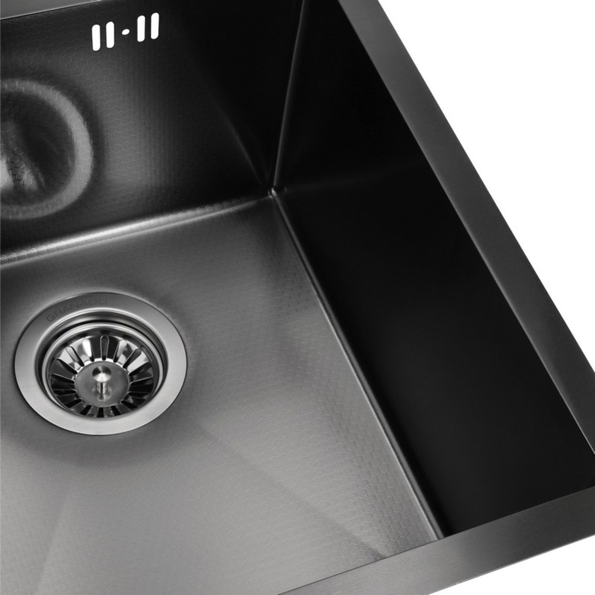 Мийка сталева Pravia S201 black honeycomb (410*500*220mm) Granado Мийка сталева Pravia S201 black honeycomb (410*500*220mm) Granado