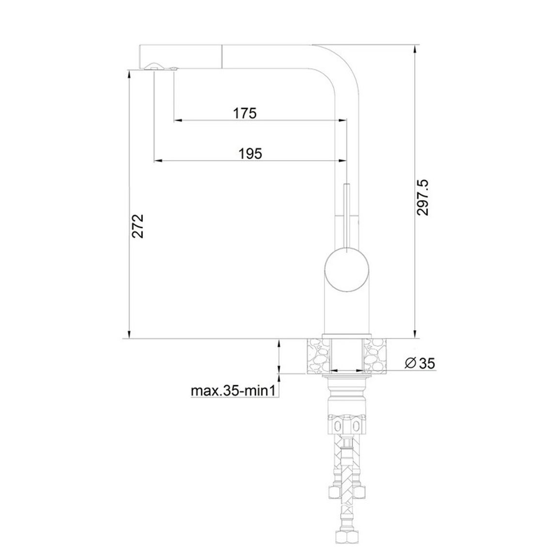 Змішувач FKM 3112 SS Cream Fabiano Змішувач FKM 3112 SS Cream Fabiano