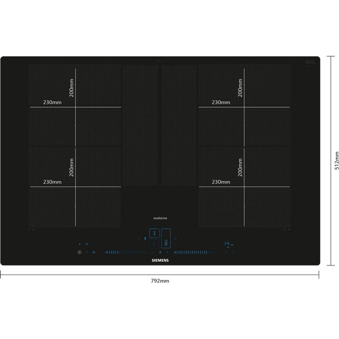 Індукційна поверхня EX807NYV6E Siemens Studio Line