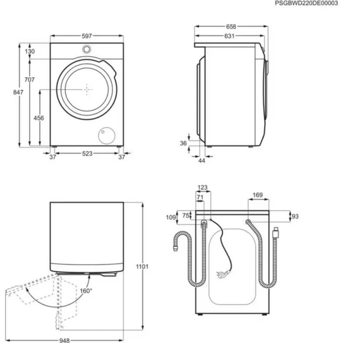 Пральна машина EW6F3494U 9кг, білий Electrolux Пральна машина EW6F3494U 9кг, білий Electrolux