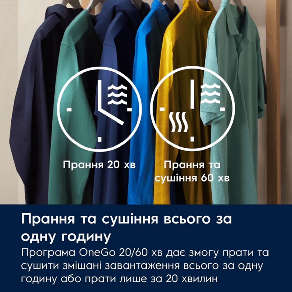 Прально-сушильна машина EW7W4602QU 11(7)кг, білий Electrolux