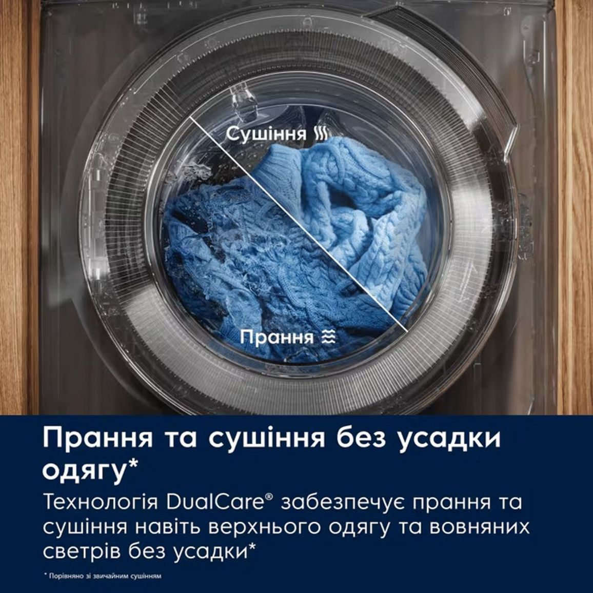 Прально-сушильна машина EW7W4602QU 11(7)кг, білий Electrolux