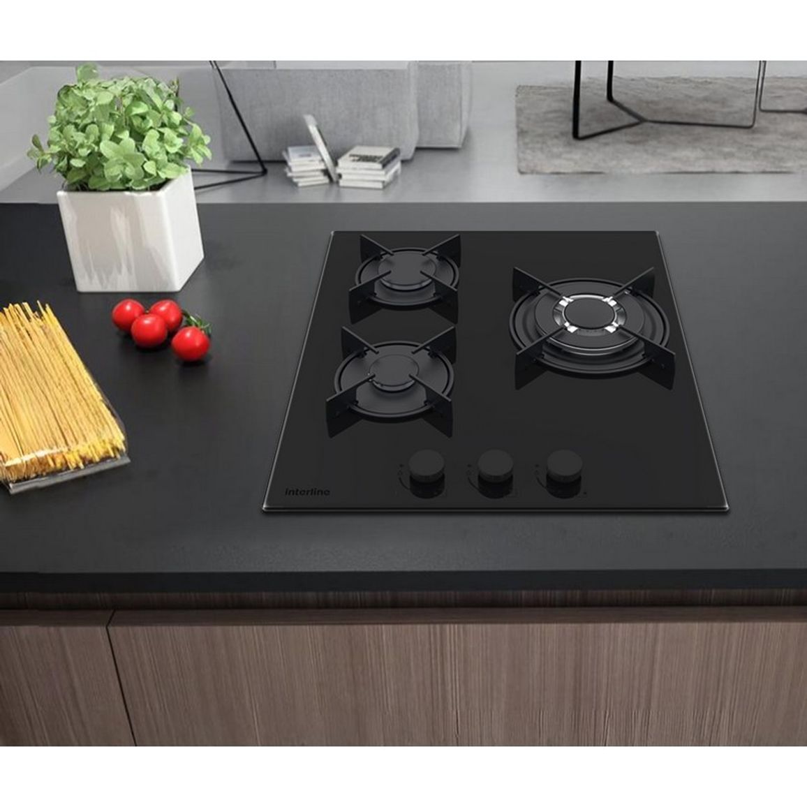 Газова варильна поверхня HGG 540 MGT BA Nano Matte Interline Газова варильна поверхня HGG 540 MGT BA Nano Matte Interline