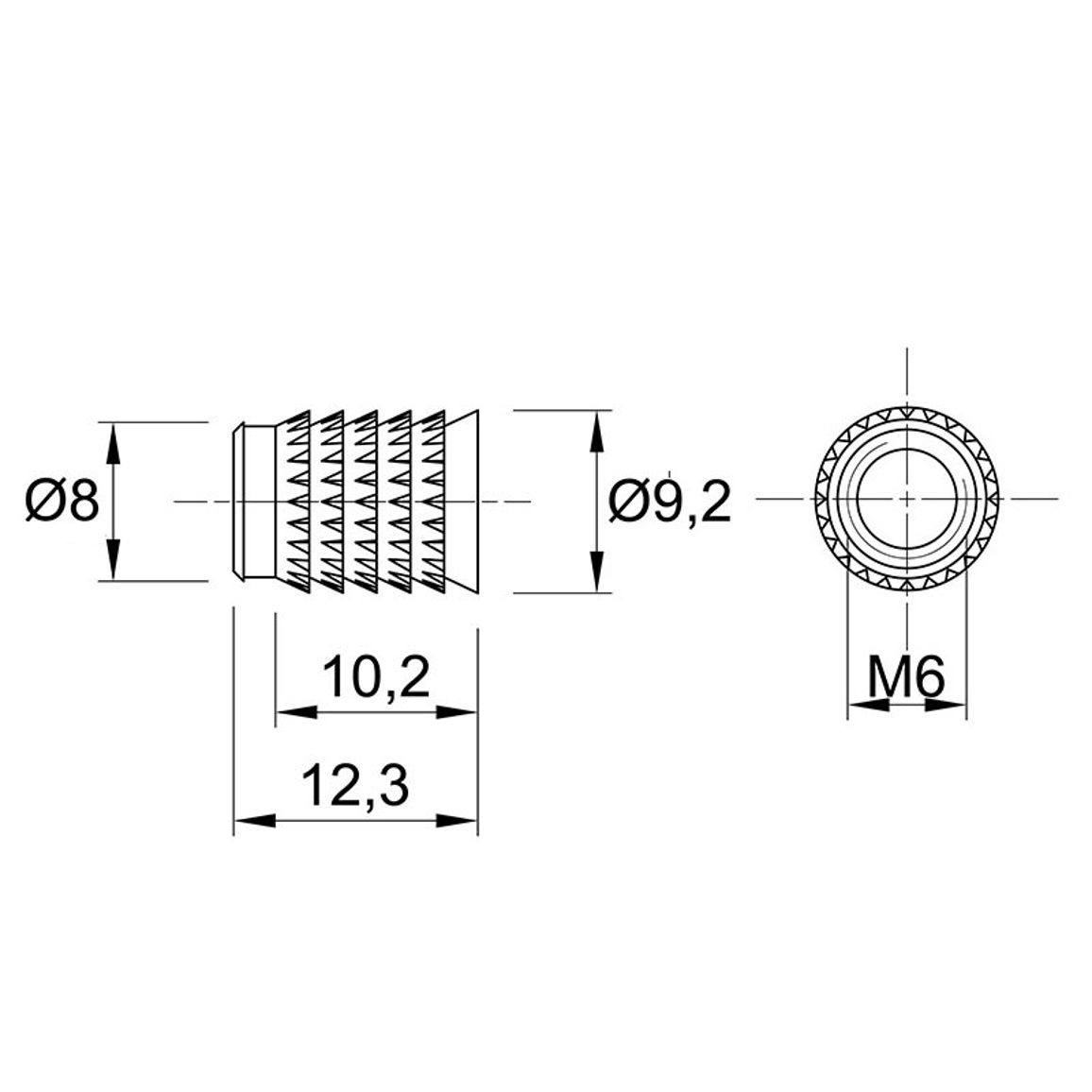 Комплект стяжки Cabineo 8 М6 для плит 14–16 мм, под никель, Lamello