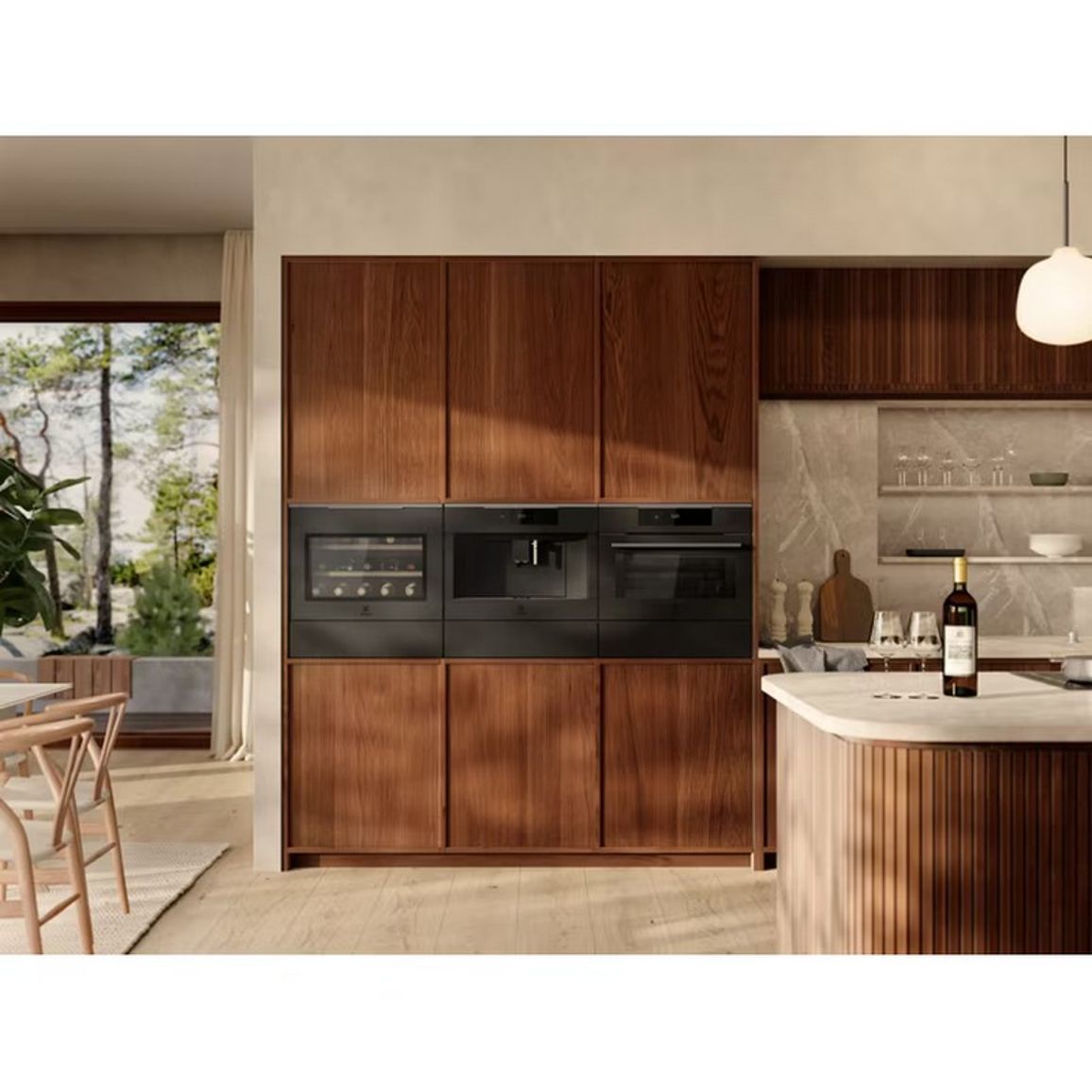 Винна шафа вбудована KBW6T чорний матовий Electrolux