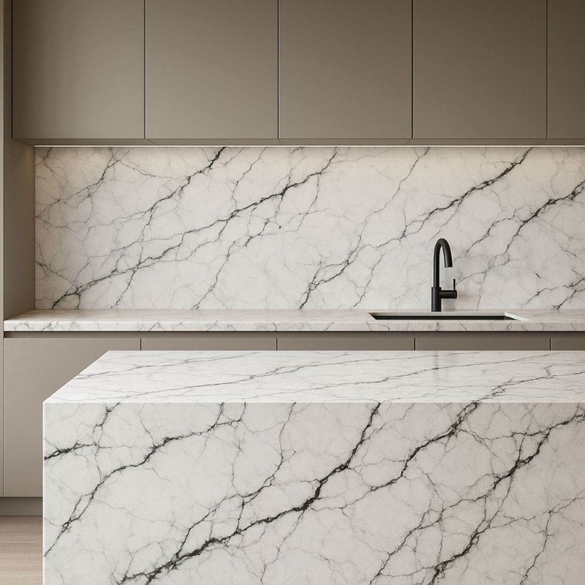 Штучний кварцит TermopalStone Calacatta Star 20 мм Штучний кварцит TermopalStone Calacatta Star 20 мм