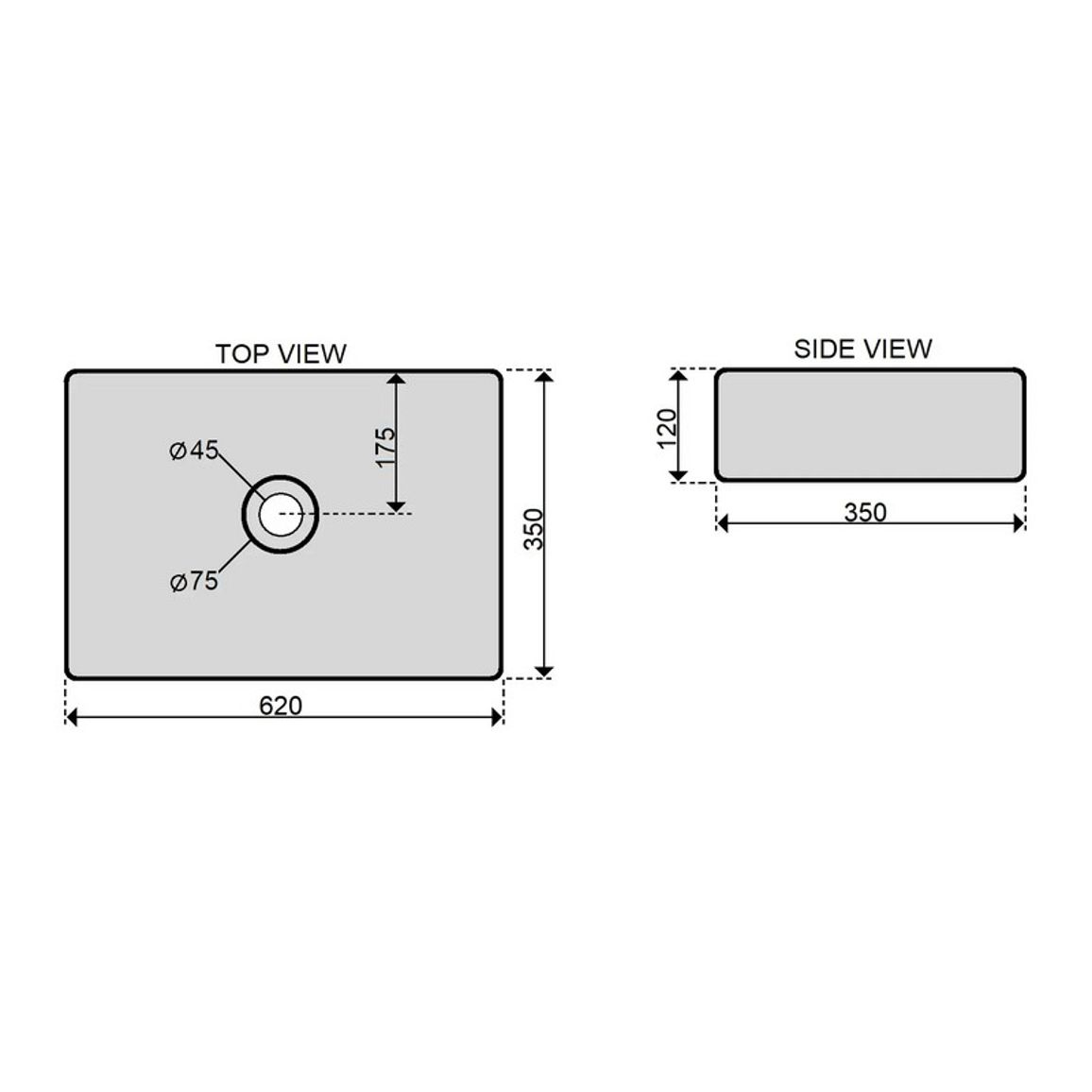 Умивальник Laveo T620x350x120 Fabiano
