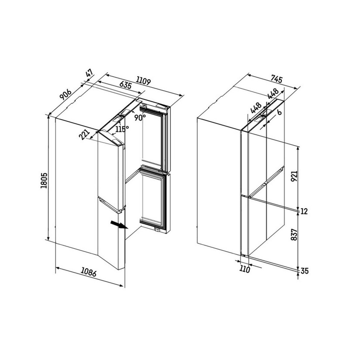 Холодильник French Door MBsddi 9024 Plus Liebherr Холодильник French Door MBsddi 9024 Plus Liebherr
