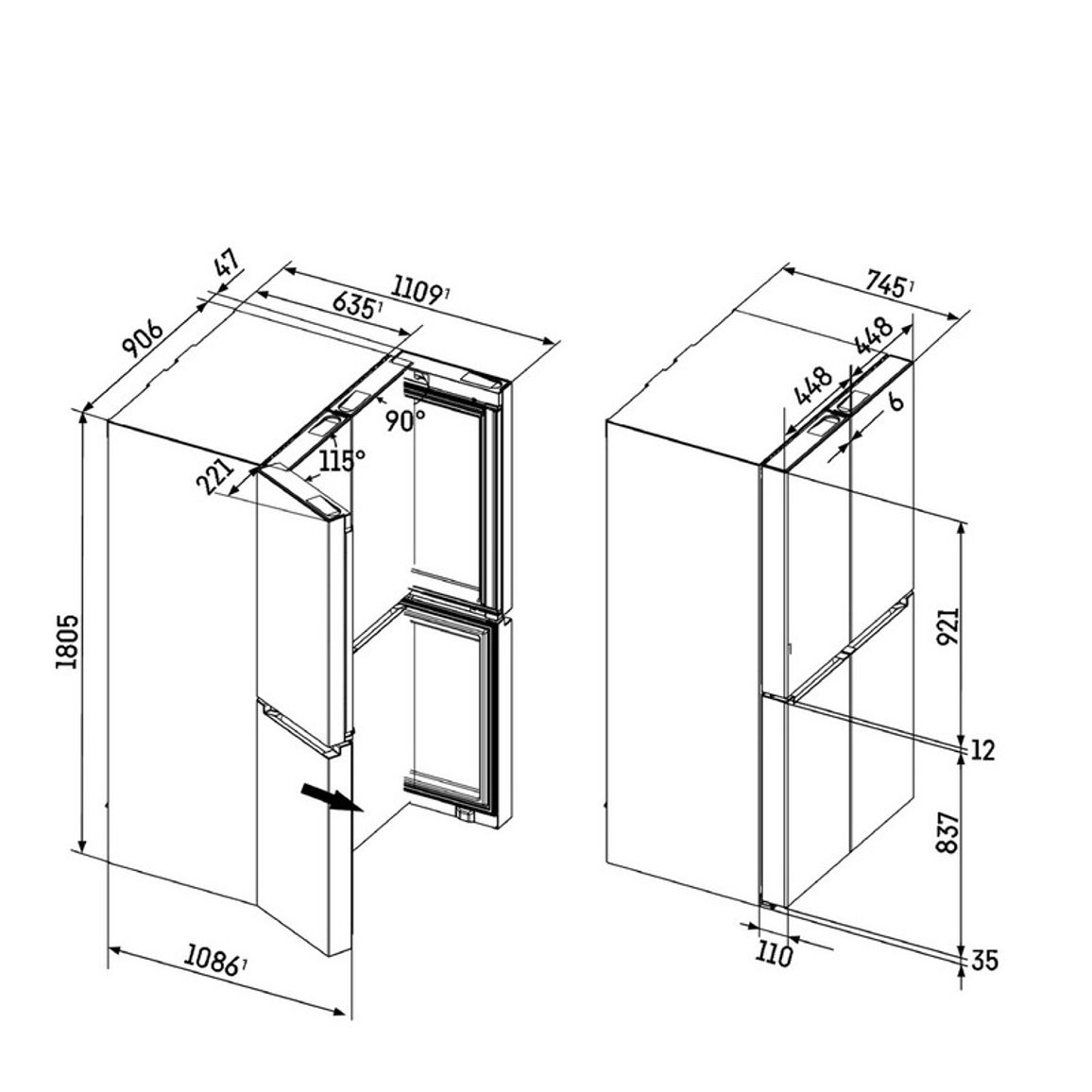Холодильник French Door MBbsdi 9024 Plus Liebherr