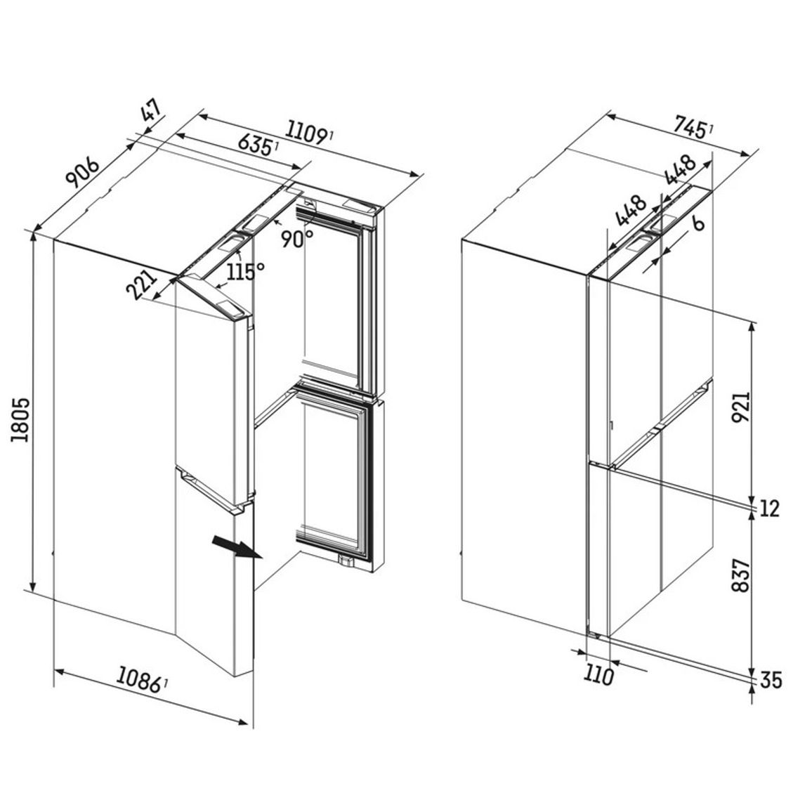 Холодильник French Door MBtsdi 9024 Plus Liebherr
