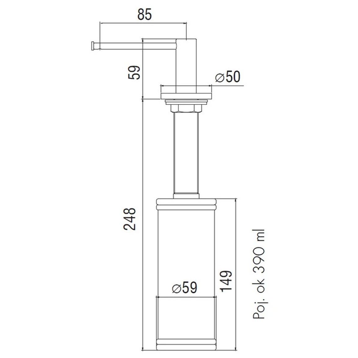 Дозатор GAMMA графіт Gun metal Blue Water Дозатор GAMMA графіт Gun metal Blue Water