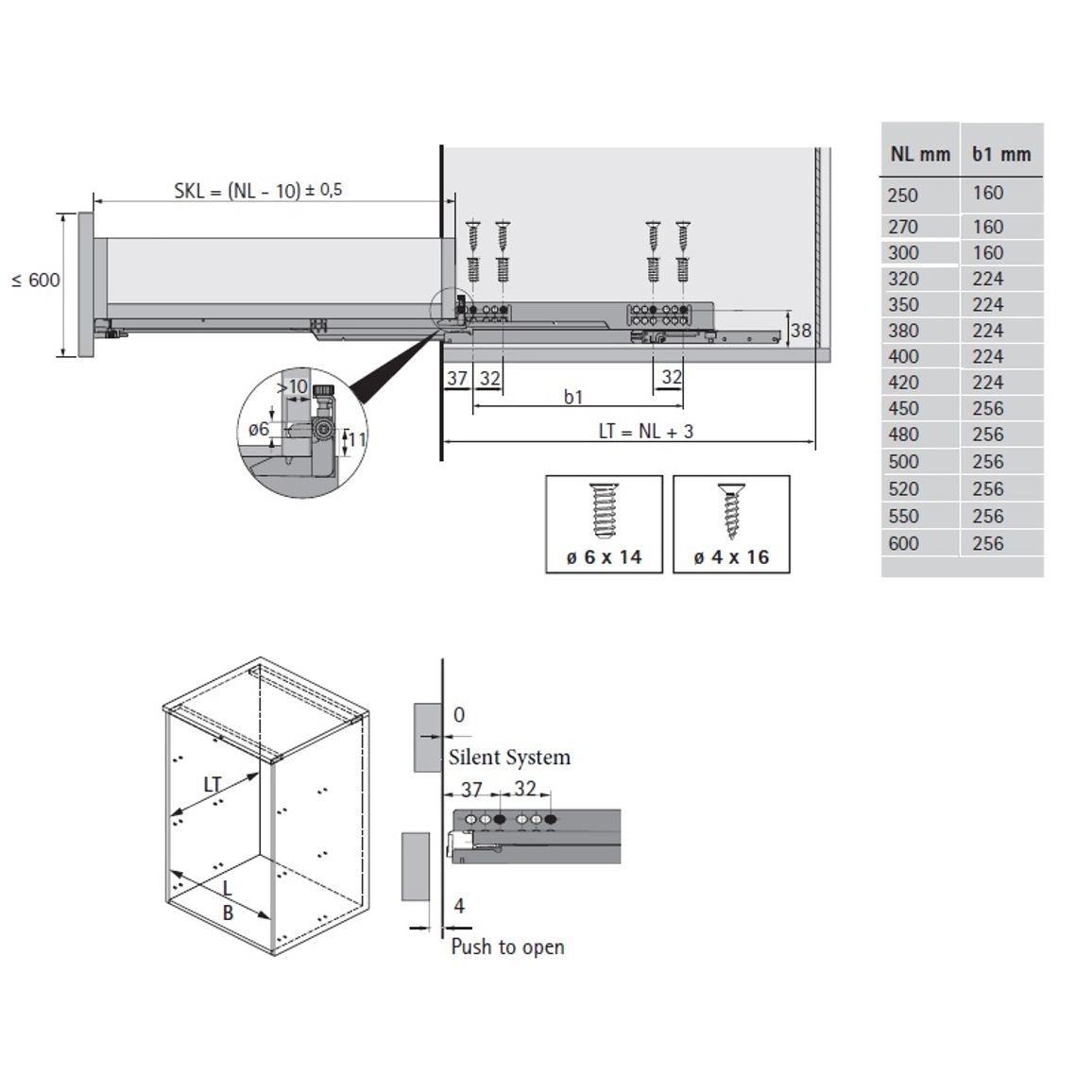 Quadro V6 5D L=550 Silent System (дотяг) повн.в., M (30кг), ліва (9332663) Hettich Quadro V6 5D L=550 Silent System (дотяг) повн.в., M (30кг), ліва (9332663) Hettich