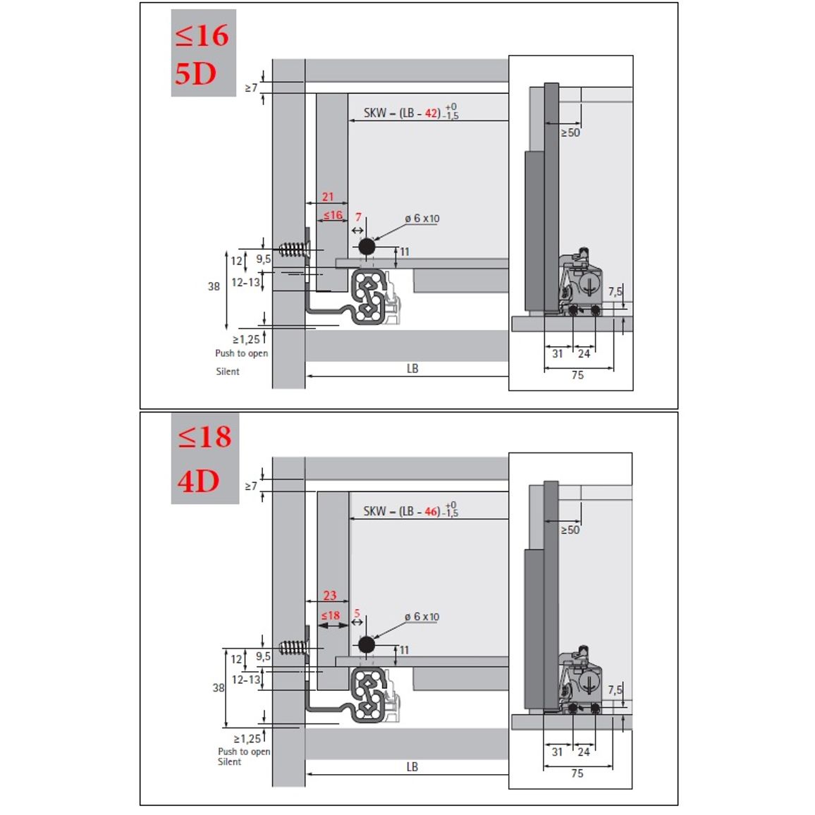 Quadro V6 5D L=550 Silent System (дотяг) повн.в., M (30кг), ліва (9332663) Hettich Quadro V6 5D L=550 Silent System (дотяг) повн.в., M (30кг), ліва (9332663) Hettich