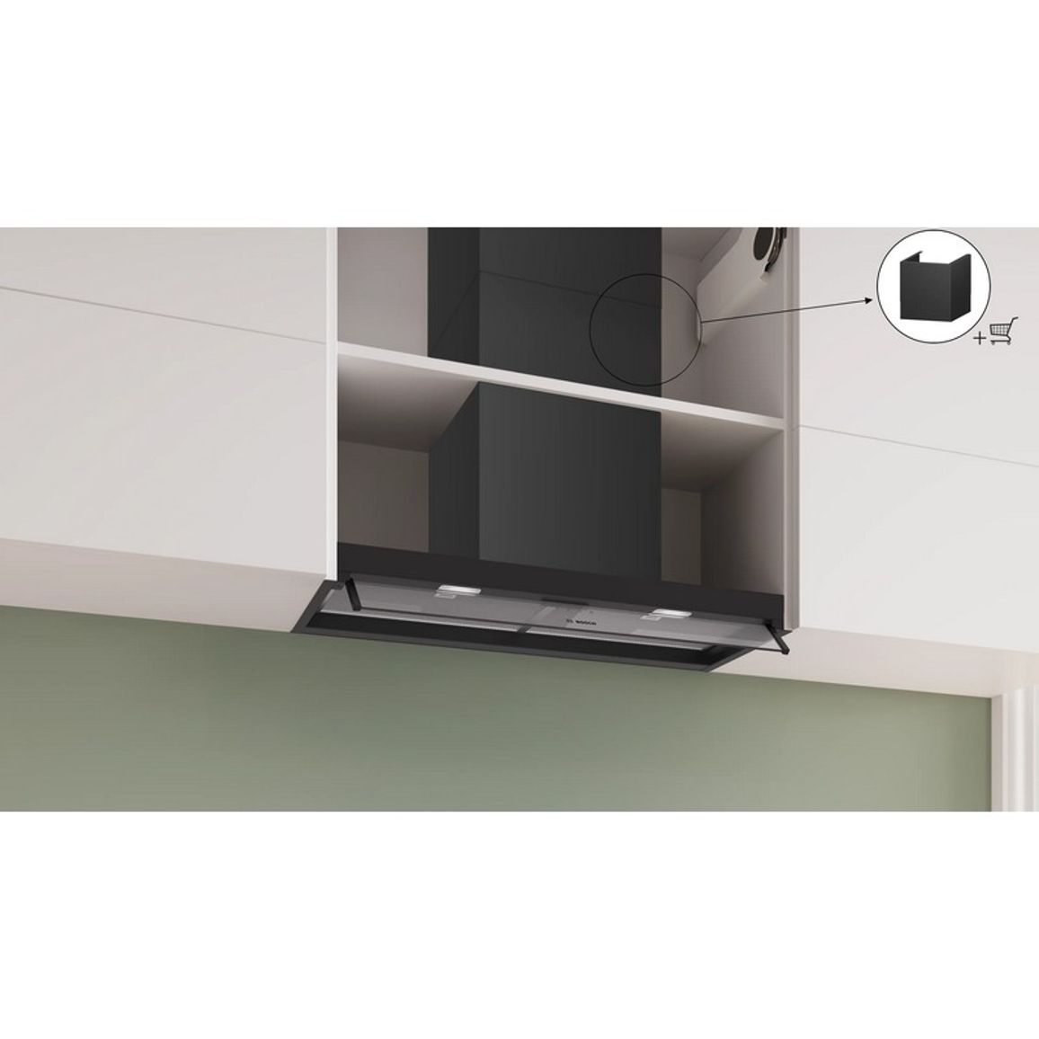 Витяжка вбудована чорна DBB85CC60 Bosch