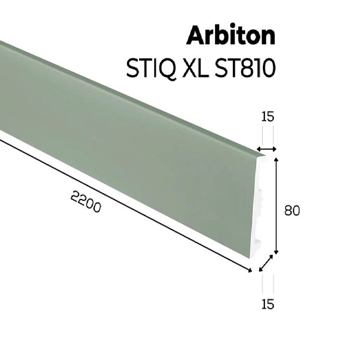 Плинтус Arbiton - STIQ XL Шалфей 262 STX810 2200х80х15мм Плинтус Arbiton - STIQ XL Шалфей 262 STX810 2200х80х15мм
