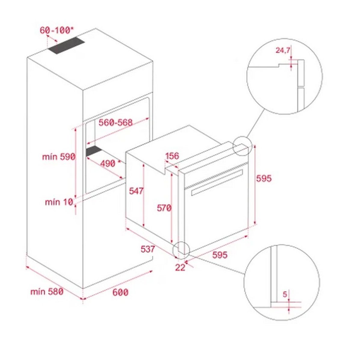 Духова шафа HSB 6350 FBK чорний Teka (111010071) Духова шафа HSB 6350 FBK чорний Teka (111010071)