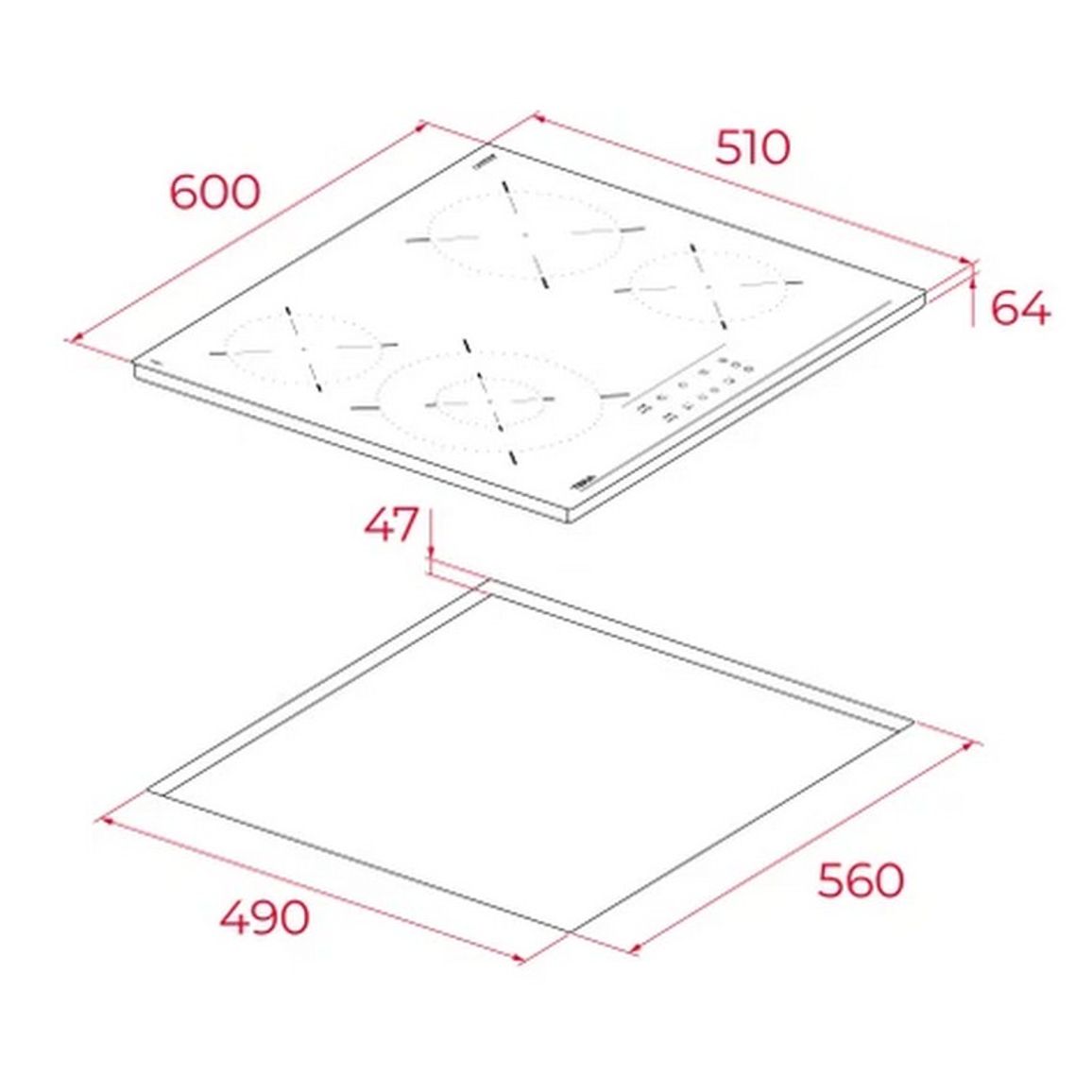 Склокерамічна варильна поверхня TBC 64320 чорний Teka (112540012) Склокерамічна варильна поверхня TBC 64320 чорний Teka (112540012)
