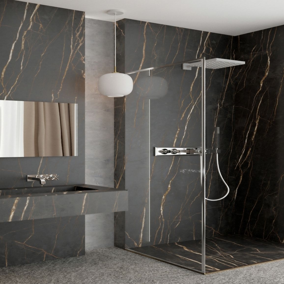Стеновая панель SPC Rocko Tiles R258 SE Лоренто Нуар 2800х1230х4mm