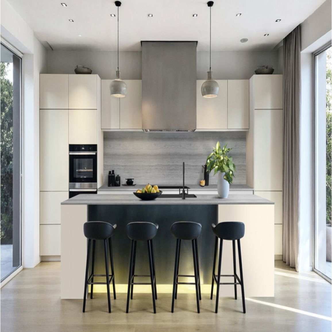 Столешница Luxeform S163/R3-1 U Травертин Грейс 4200х600х18мм Столешница Luxeform S163/R3-1 U Травертин Грейс 4200х600х18мм