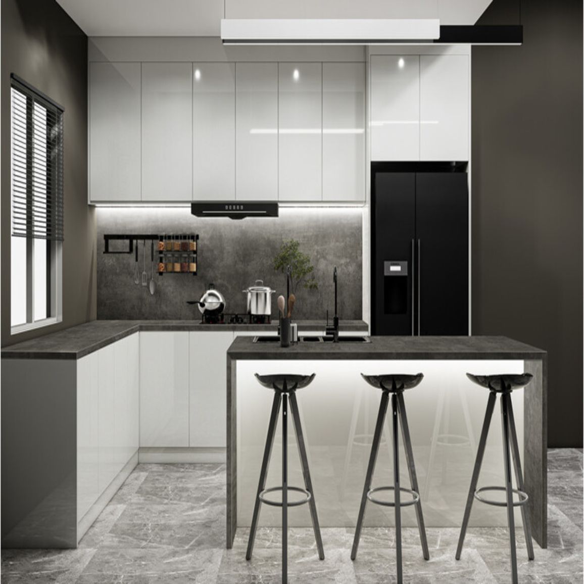 Столешница Luxeform L168/R3-1 U Мегаполис 4200х600х38мм