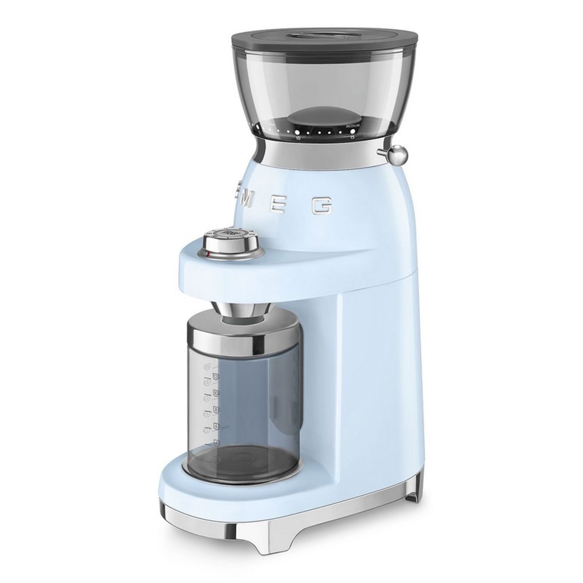 Кавомолка CGF03PBEU пастельно-блакитний Smeg (50'S RETRO STYLE) Кавомолка CGF03PBEU пастельно-блакитний Smeg (50'S RETRO STYLE)
