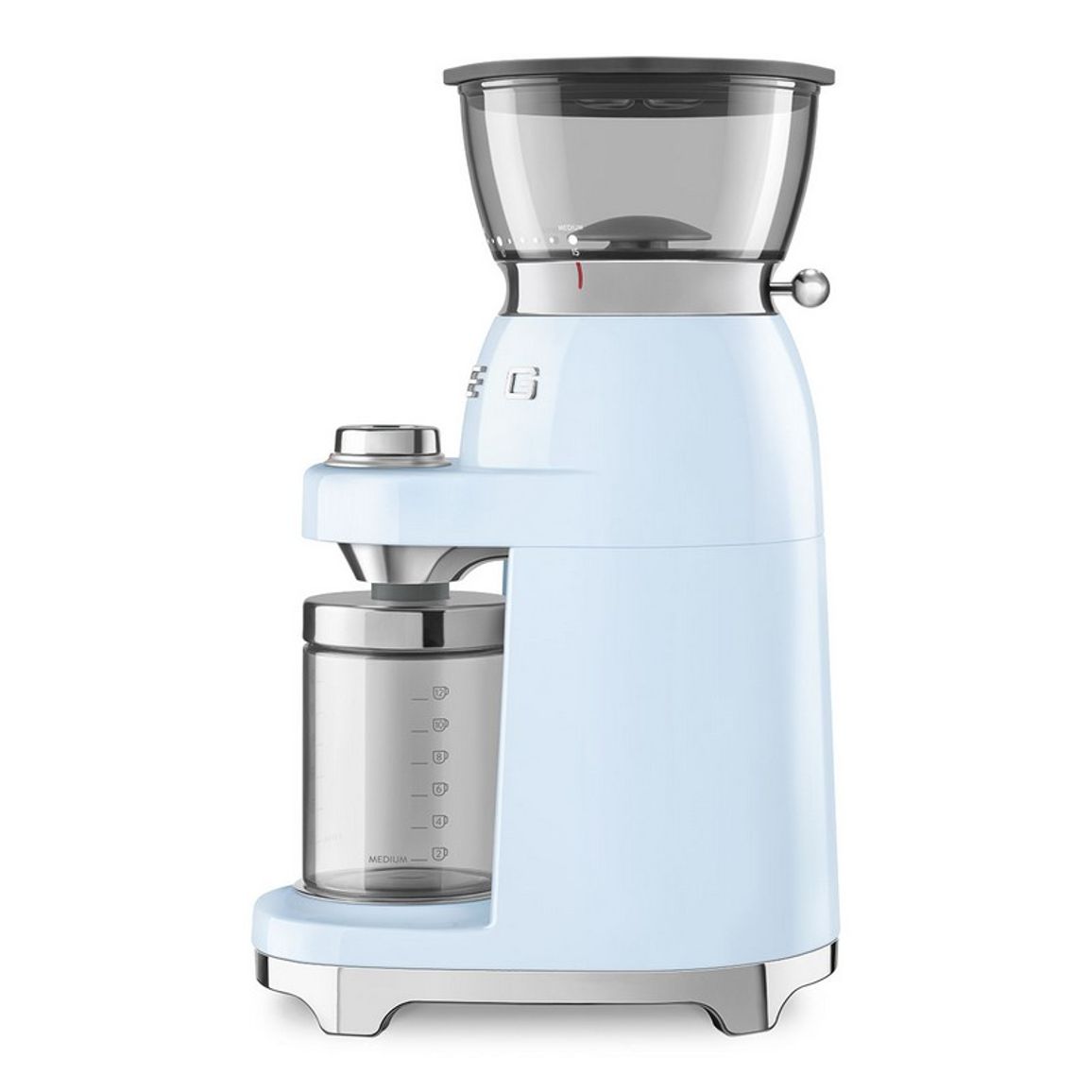 Кавомолка CGF03PBEU пастельно-блакитний Smeg (50'S RETRO STYLE) Кавомолка CGF03PBEU пастельно-блакитний Smeg (50'S RETRO STYLE)