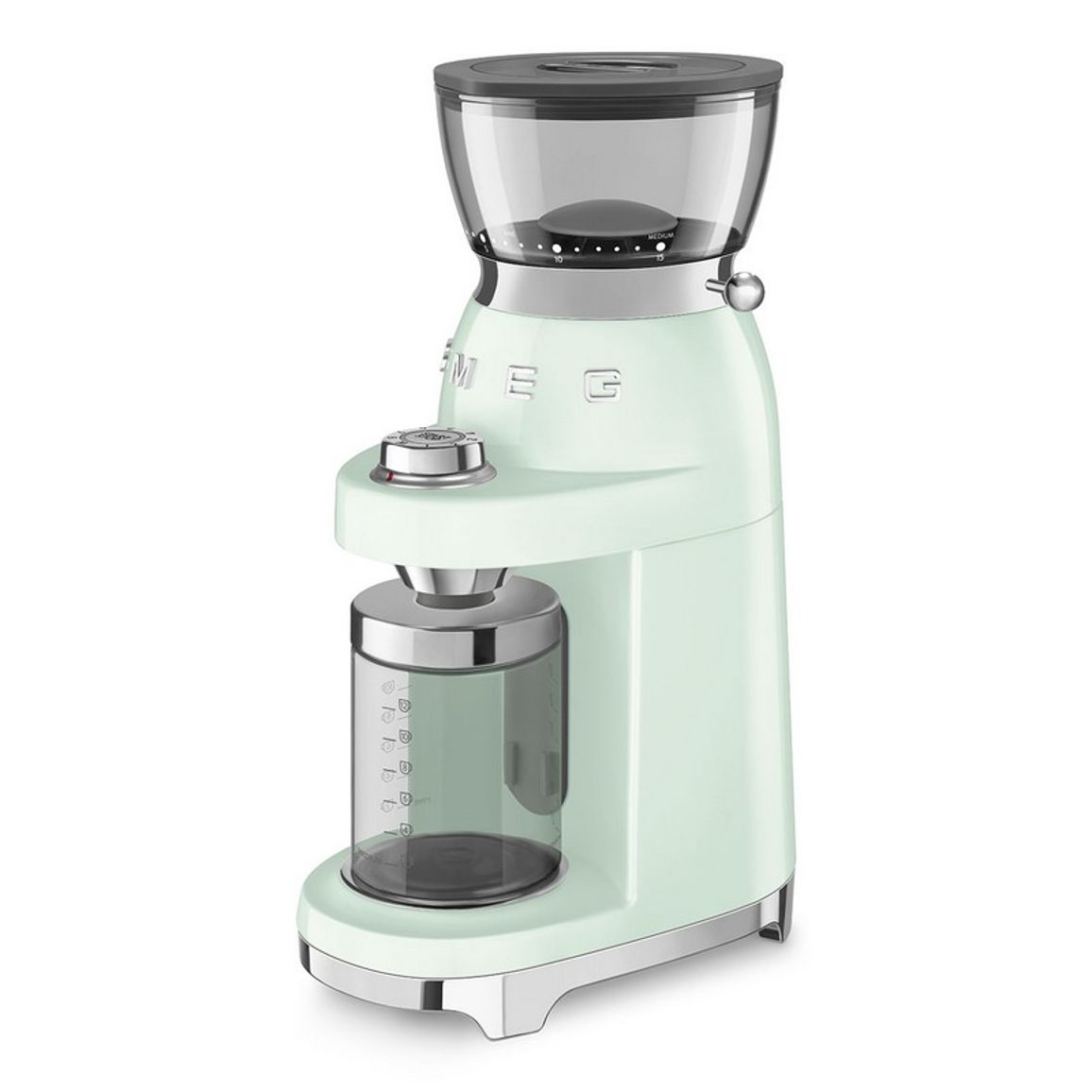 Кавомолка CGF03PGEU пастельно-зелений Smeg (50'S RETRO STYLE) Кавомолка CGF03PGEU пастельно-зелений Smeg (50'S RETRO STYLE)