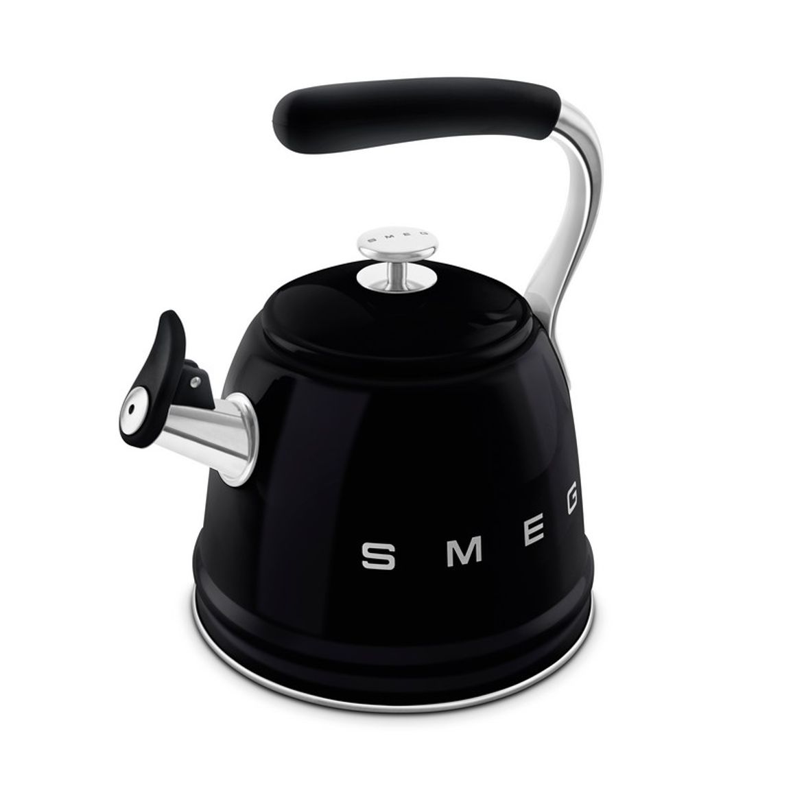 Чайник зі свистком WKF01BL чорний Smeg (50'S RETRO STYLE) Чайник зі свистком WKF01BL чорний Smeg (50'S RETRO STYLE)