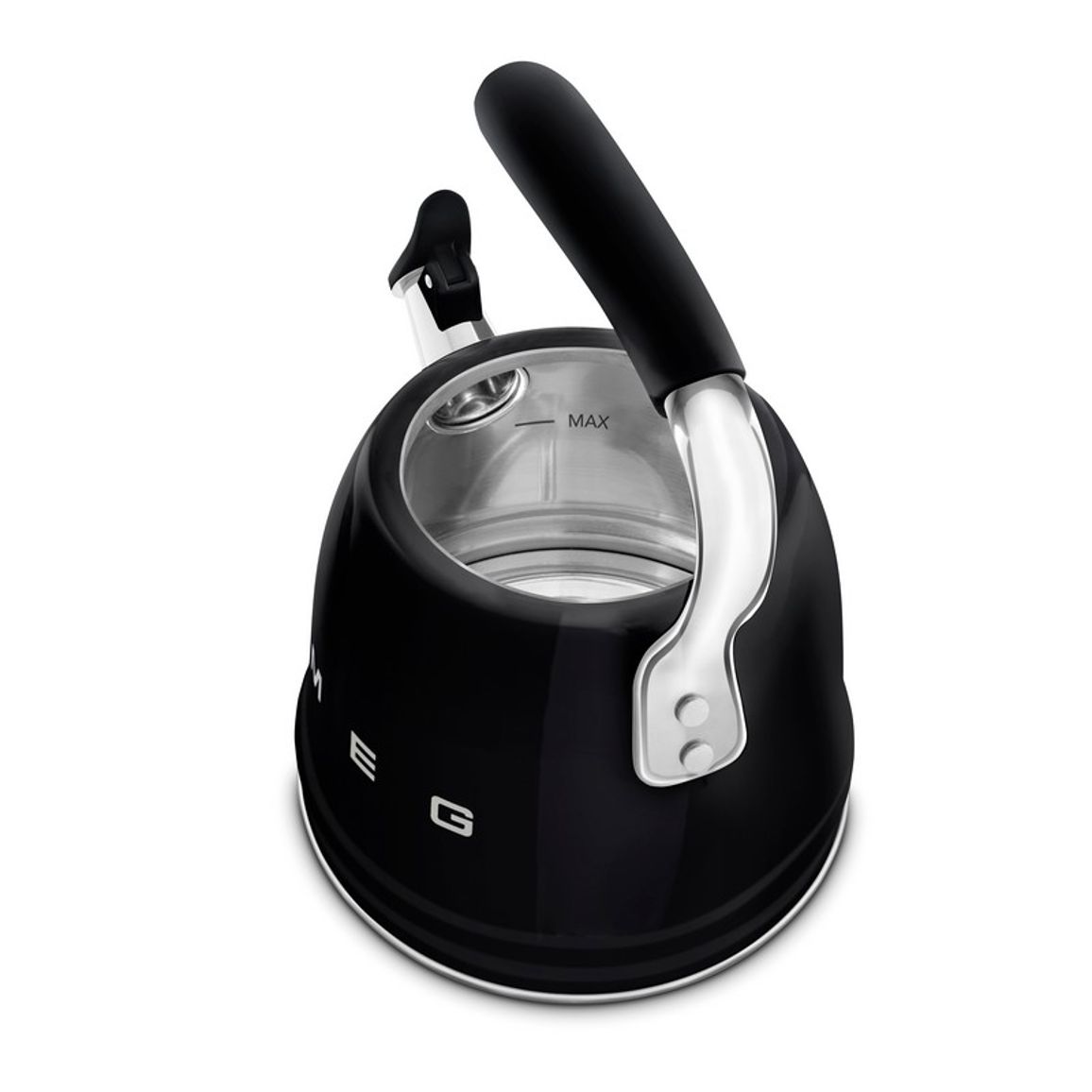 Чайник зі свистком WKF01BL чорний Smeg (50'S RETRO STYLE) Чайник зі свистком WKF01BL чорний Smeg (50'S RETRO STYLE)