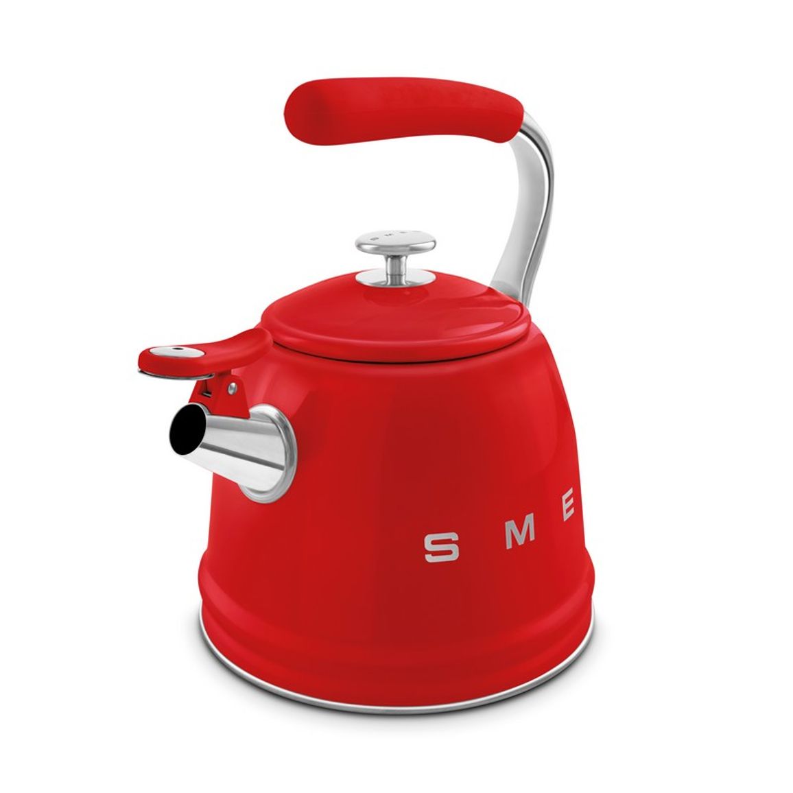 Чайник зі свистком WKF01RD червоний Smeg (50'S RETRO STYLE) Чайник зі свистком WKF01RD червоний Smeg (50'S RETRO STYLE)