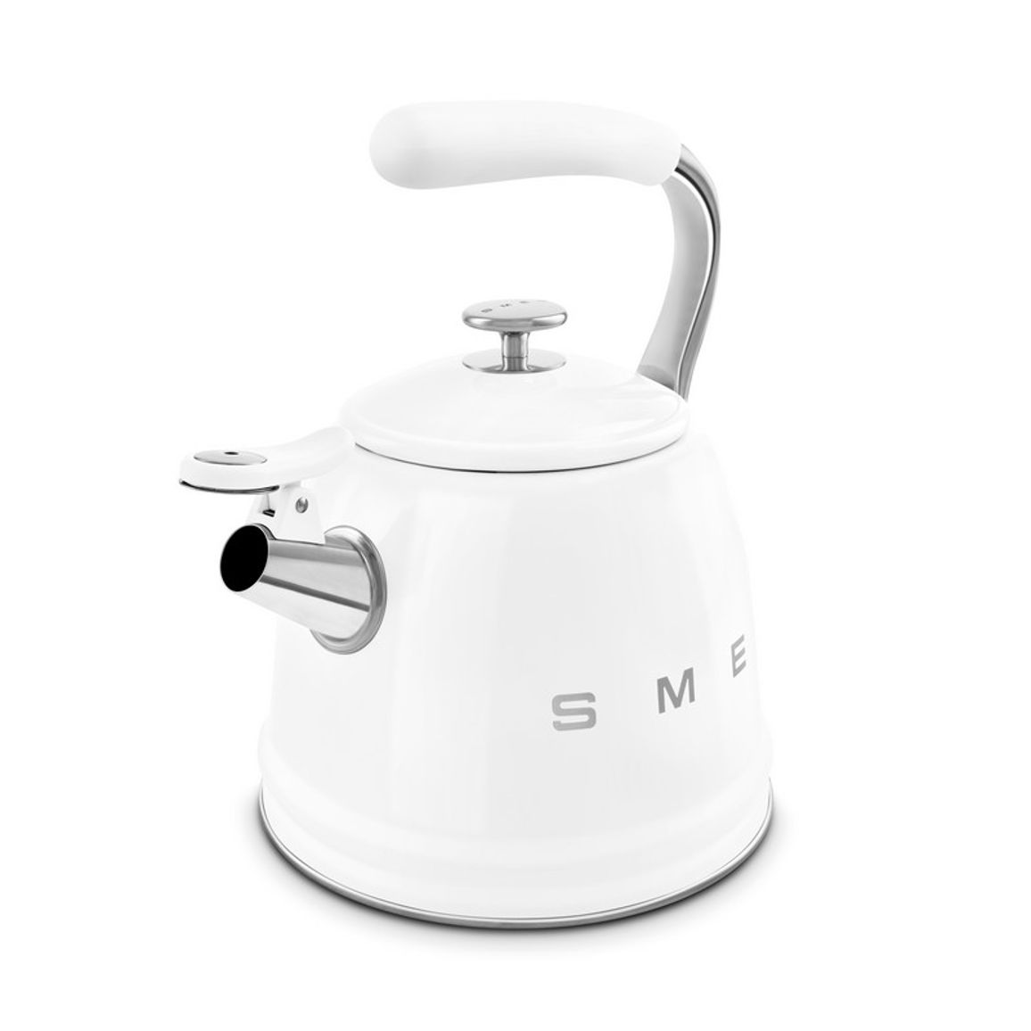 Чайник зі свистком WKF01WH білий Smeg (50'S RETRO STYLE) Чайник зі свистком WKF01WH білий Smeg (50'S RETRO STYLE)