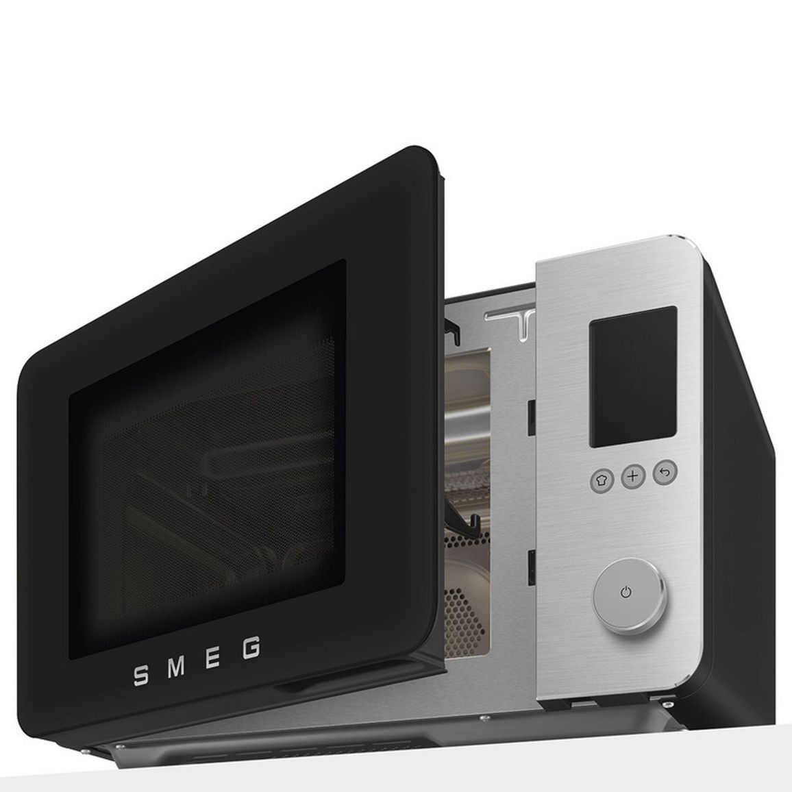 Мікрохвильова піч настільна з конвекцією MOC02BLMEU чорний матовий Smeg (COLLEZIONE)