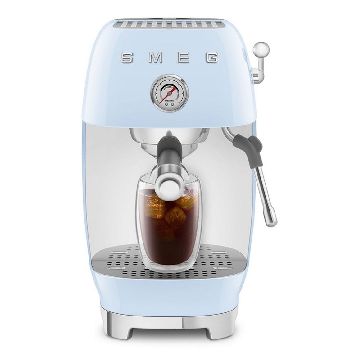 Кавоварка еспресо ECF03PBEU пастельно-блакитний Smeg (50'S RETRO STYLE) Кавоварка еспресо ECF03PBEU пастельно-блакитний Smeg (50'S RETRO STYLE)