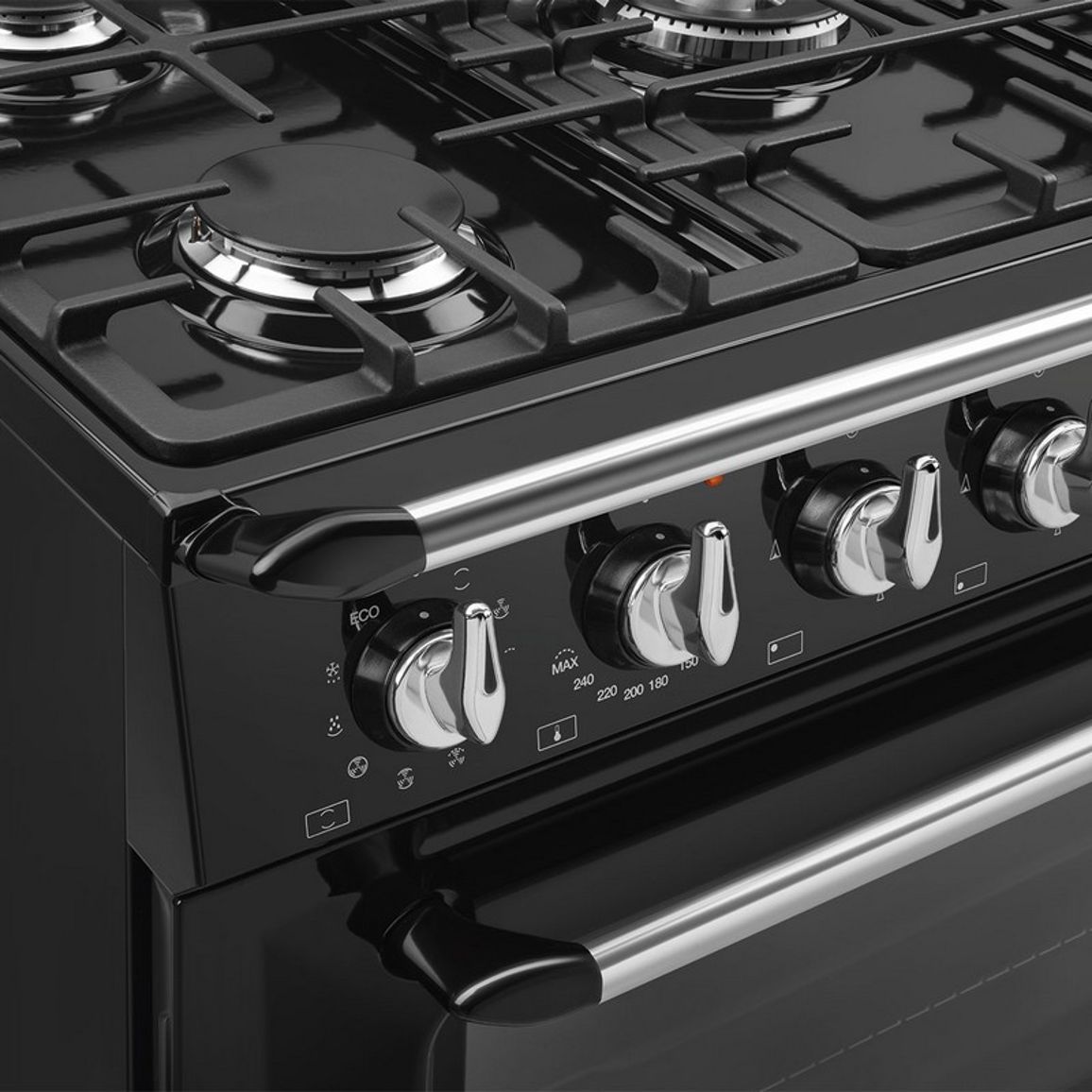 Варильний центр TR90GMBL 90 см чорний Smeg (VICTORIA) Варильний центр TR90GMBL 90 см чорний Smeg (VICTORIA)