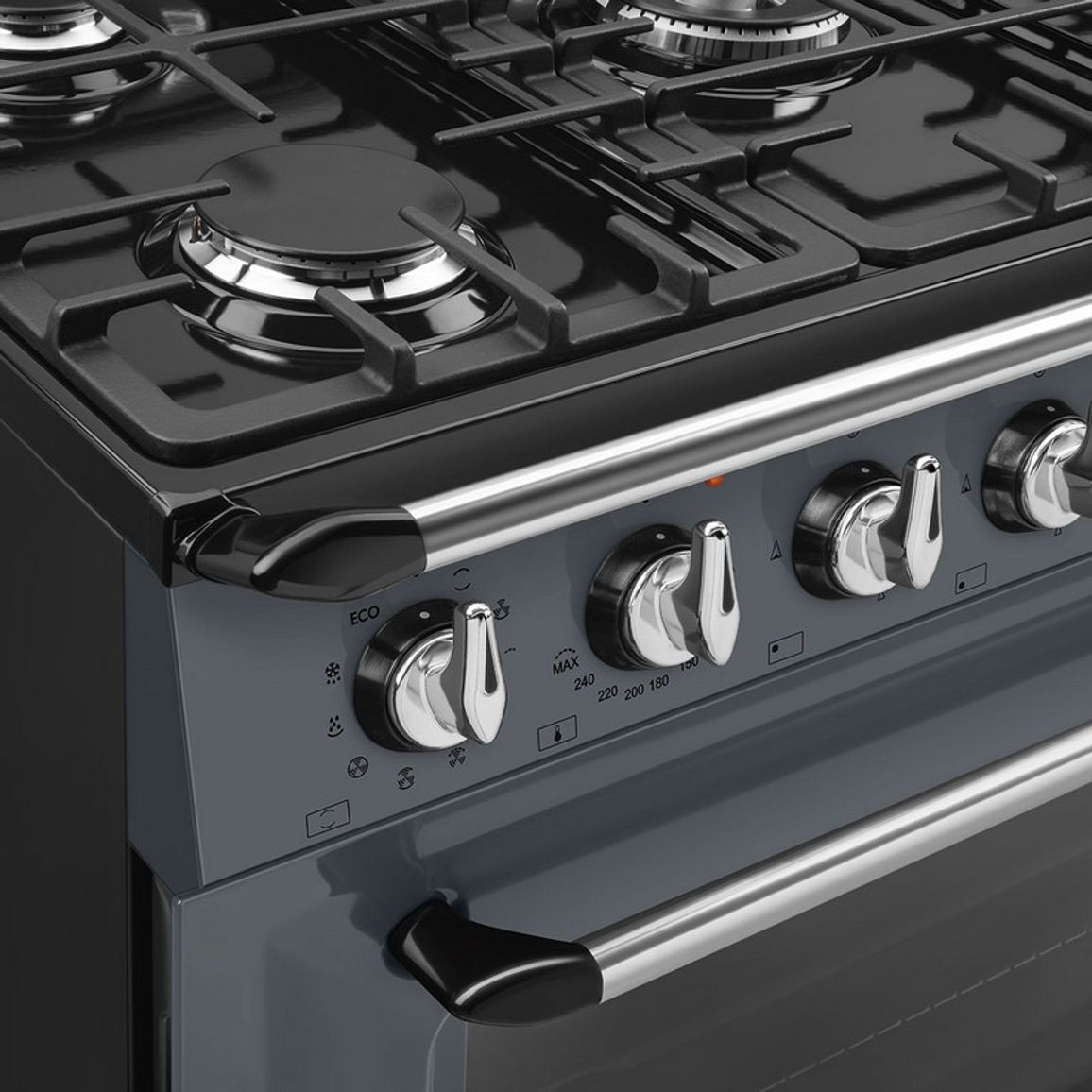 Варильний центр TR90GMGR 90 см сірий Smeg (VICTORIA) Варильний центр TR90GMGR 90 см сірий Smeg (VICTORIA)