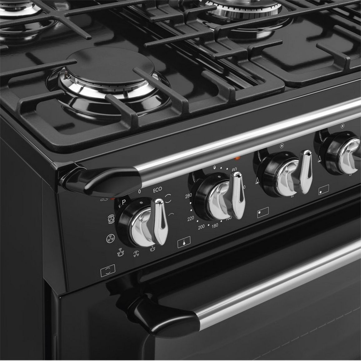 Варильний центр TR90GPBL 90 см чорний Smeg (VICTORIA) Варильний центр TR90GPBL 90 см чорний Smeg (VICTORIA)