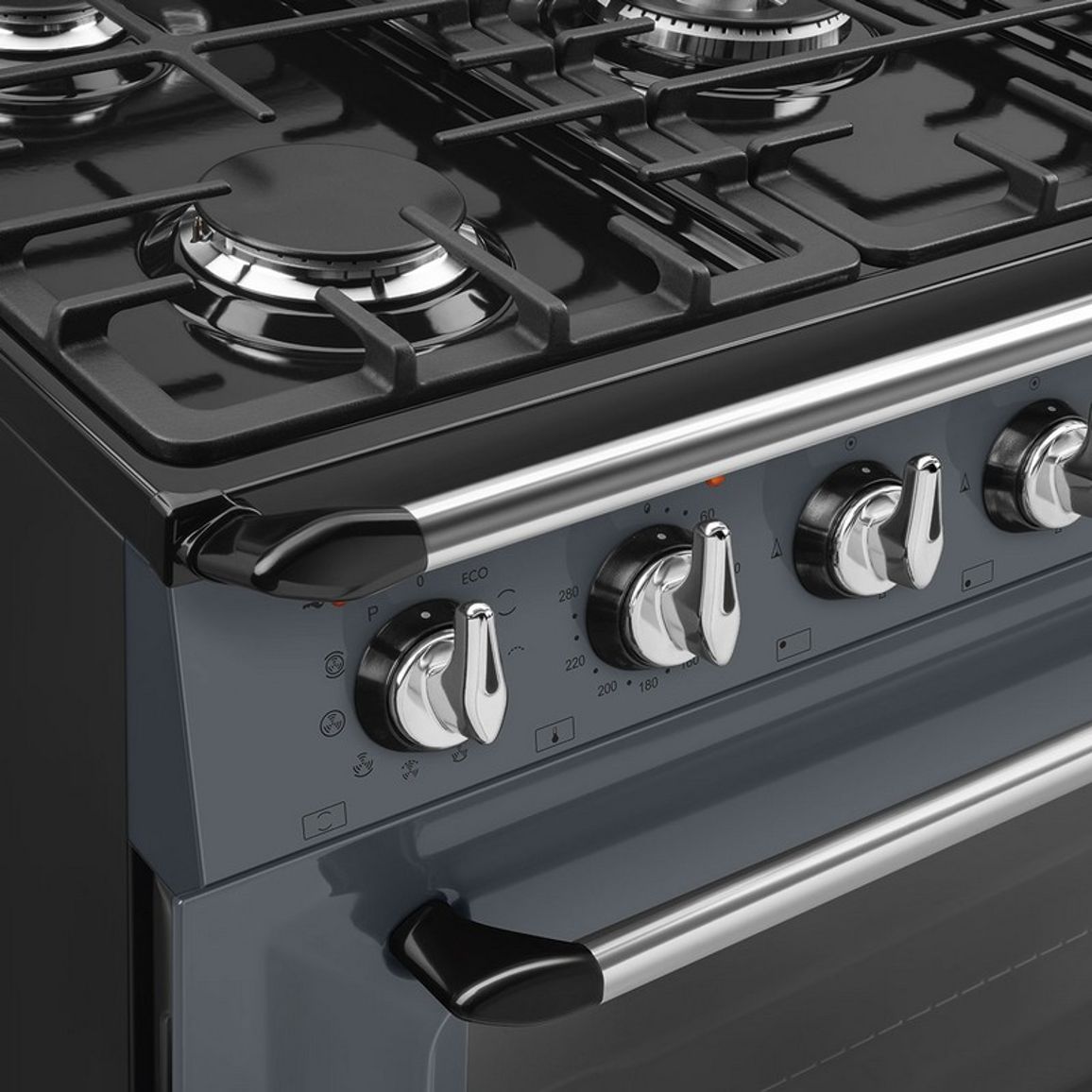 Варильний центр TR90GPGR 90 см сірий Smeg (VICTORIA) Варильний центр TR90GPGR 90 см сірий Smeg (VICTORIA)